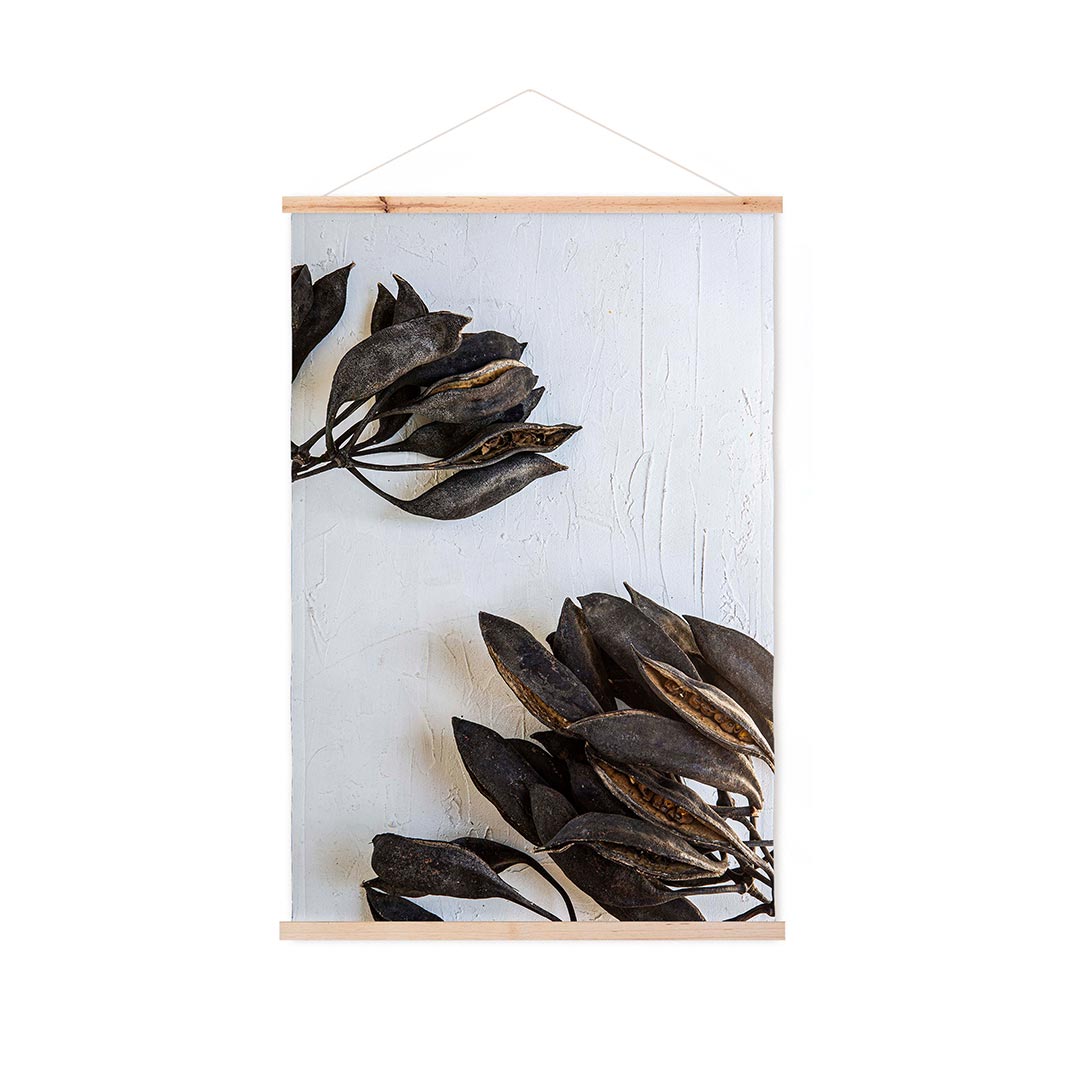 NATURAL BROWN DRIED SEED PODS WALL HANGING
