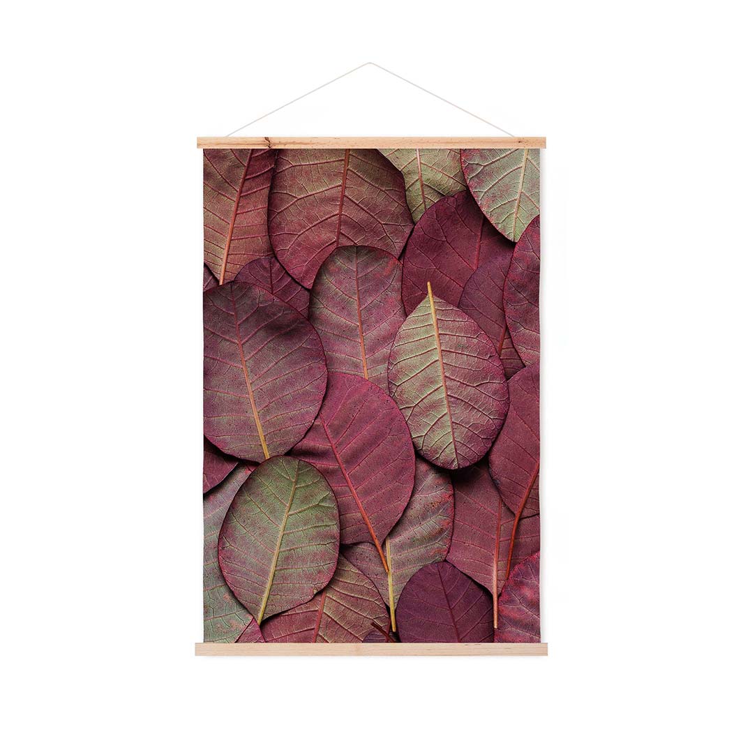 LEAF ARRANGEMENT DARK MAUVE AND GREEN WALL HANGING