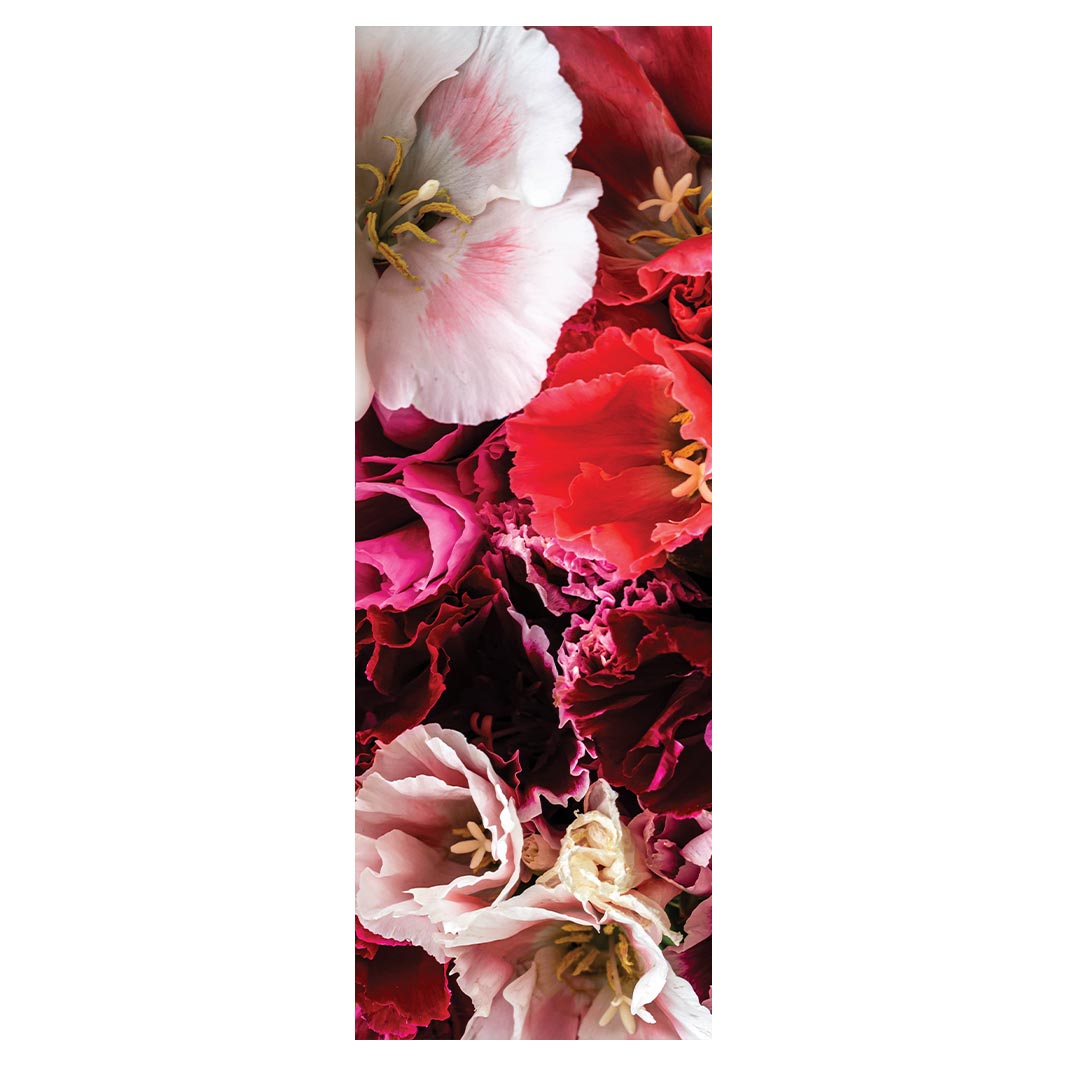 FLORAL PINK AND RED LISIANTHUS FLOWER MIX YOGA MAT