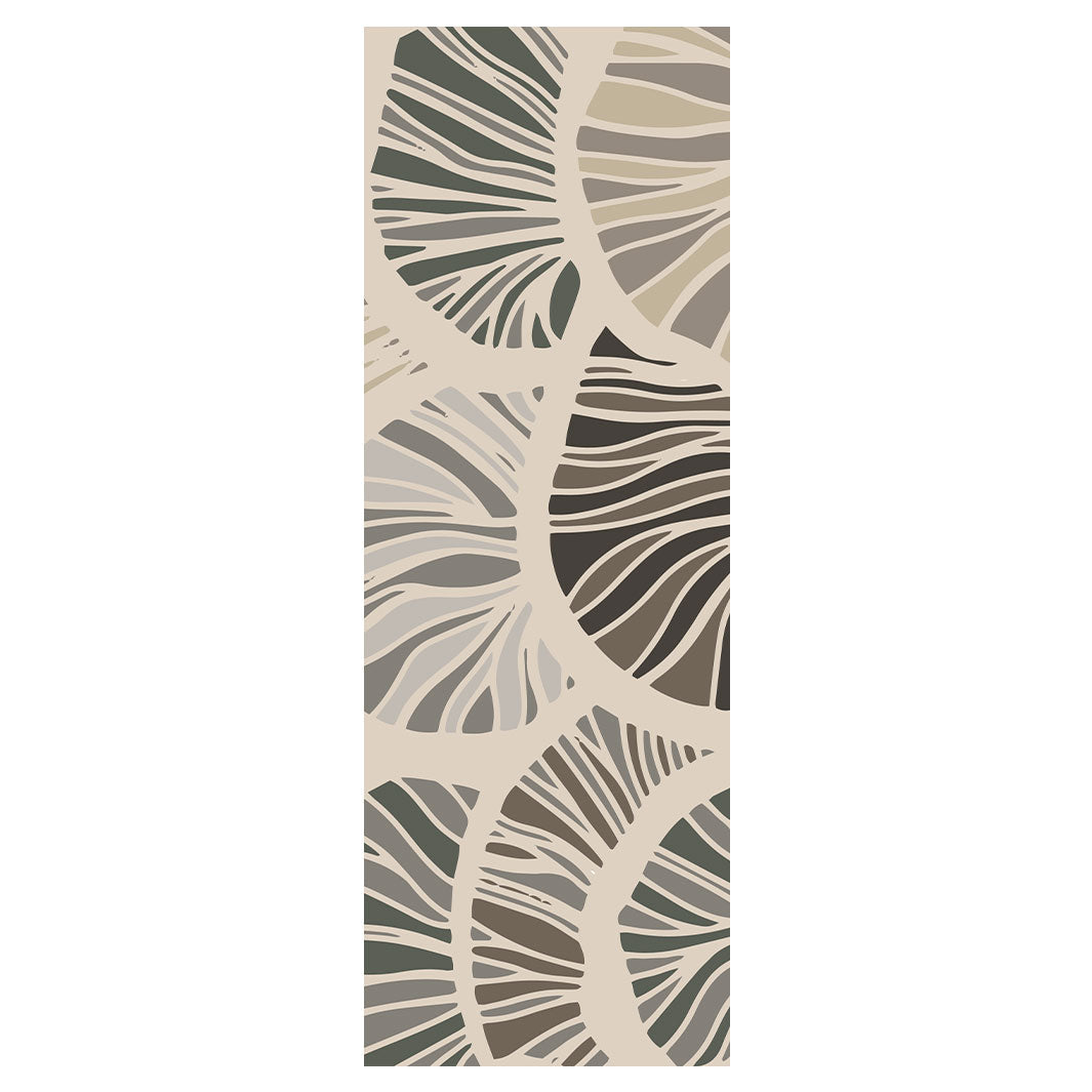 PATTERN BROWN AND BUTTERSCOTCH ABSTRACT LEAF YOGA MAT
