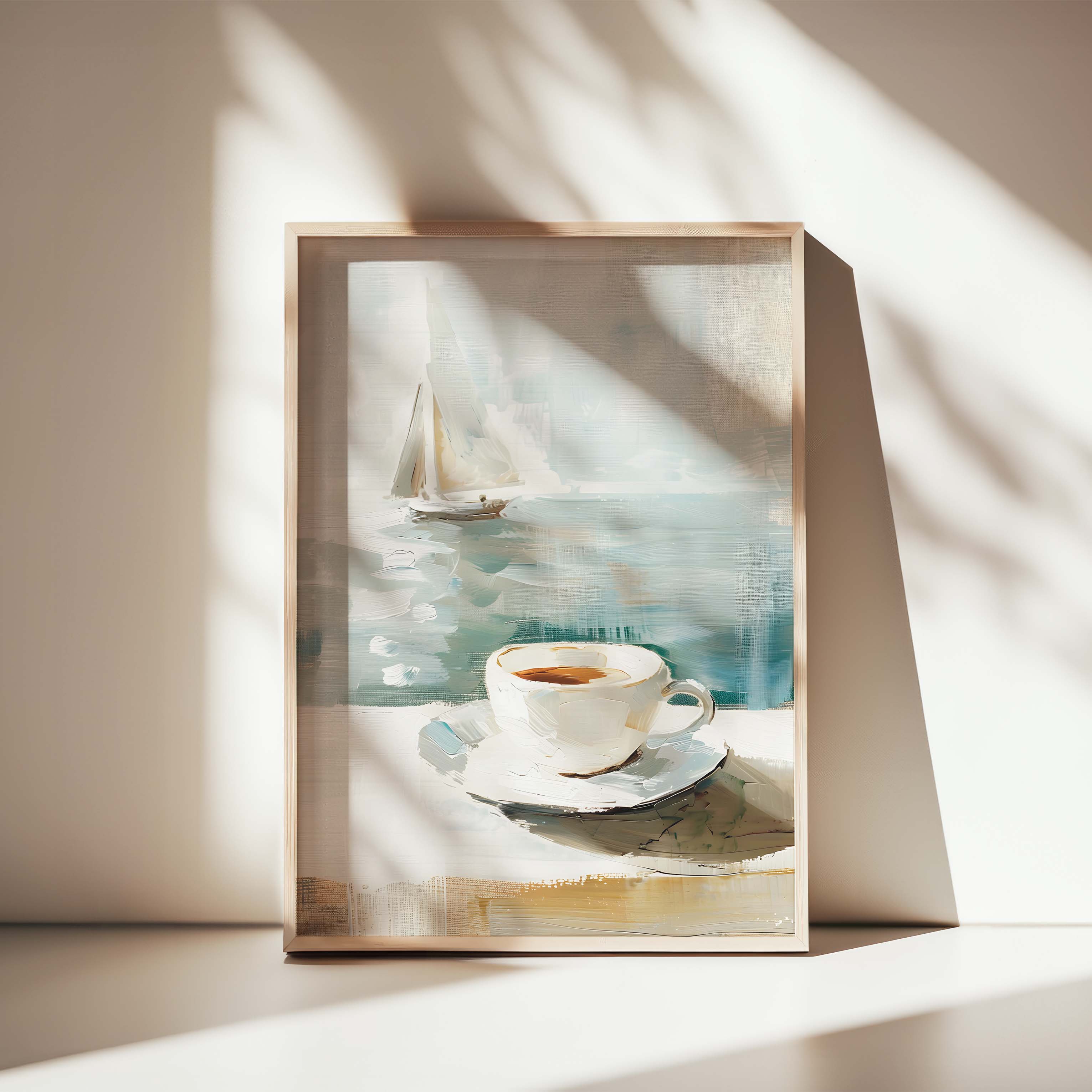 SEASIDE COFFEE COMPOSITE FRAMED CANVAS