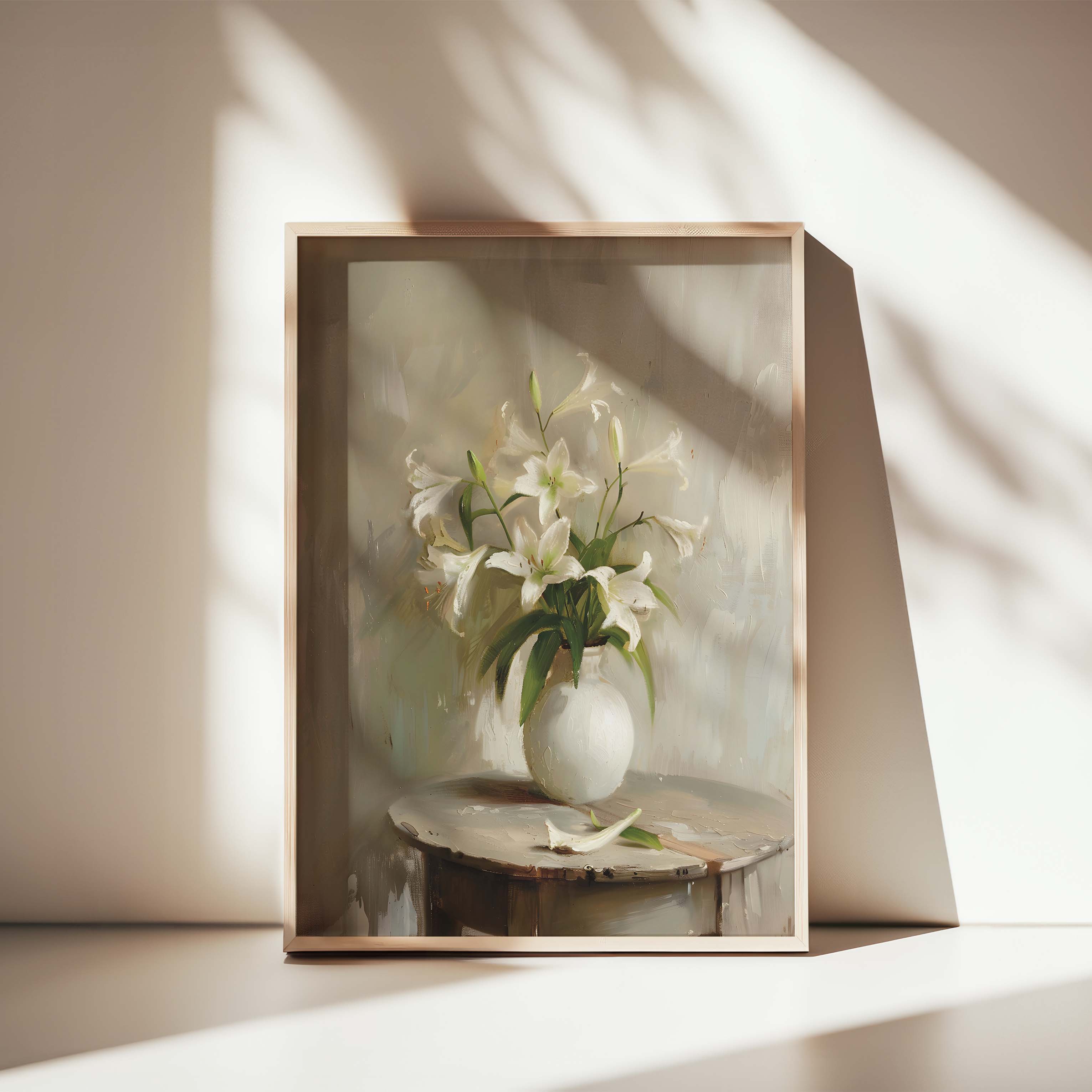 LILY VASE COMPOSITE FRAMED CANVAS