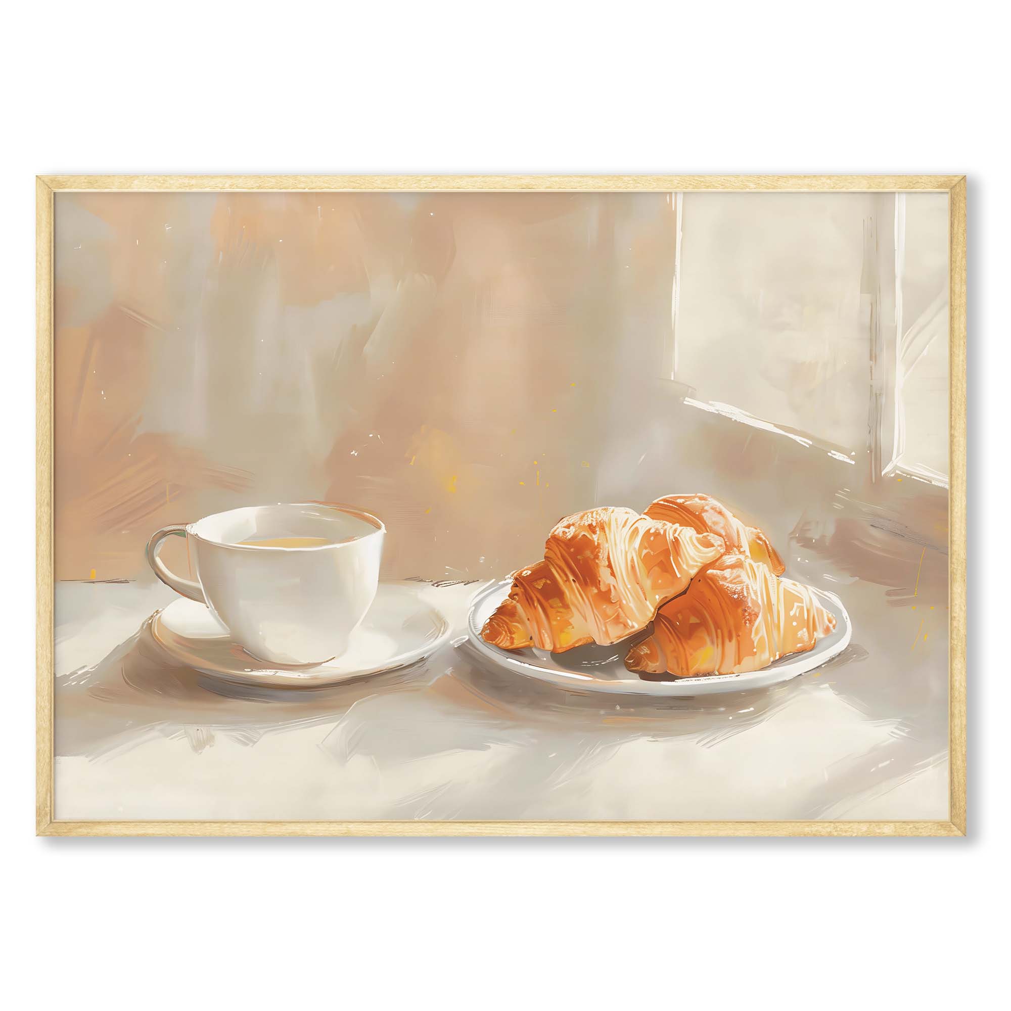 MORNING CROISSANT COMPOSITE FRAMED CANVAS