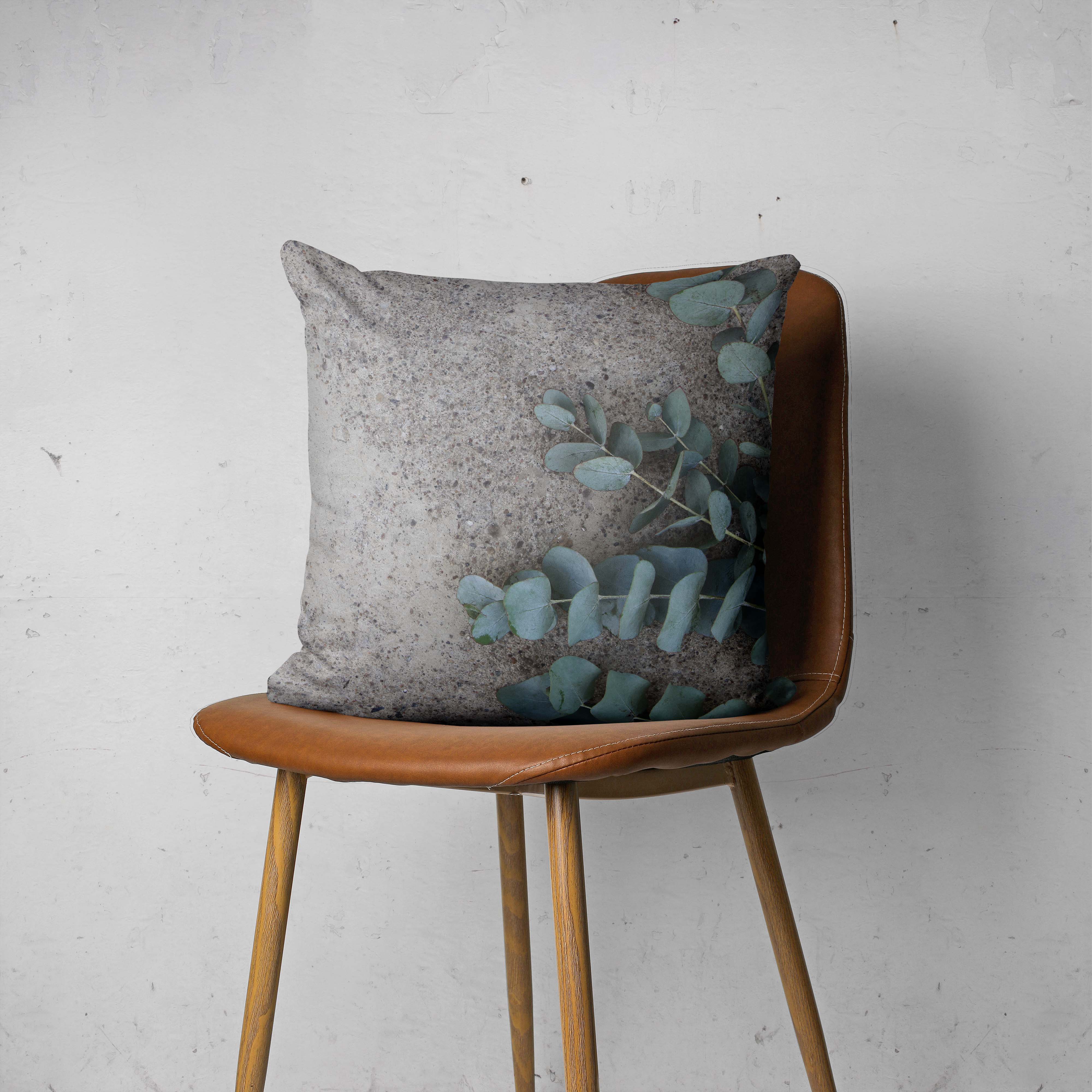 CONCRETE EUCALYPTUS LEAVES SCATTER CUSHION