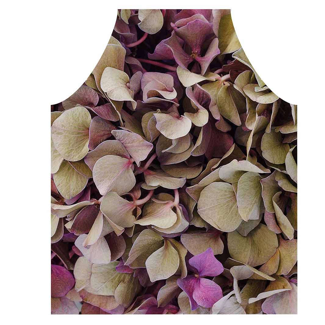 HYDRANGEA DEEP FLORAL TONES APRON