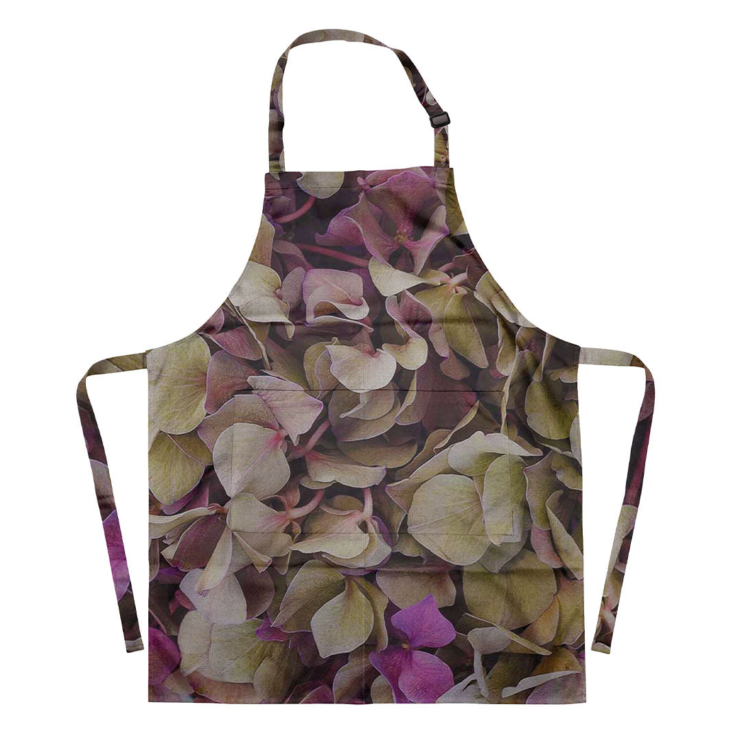 HYDRANGEA DEEP FLORAL TONES APRON