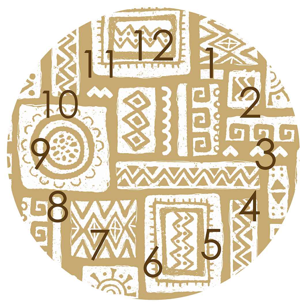 MUDPRINT ECHO ROUND CLOCK