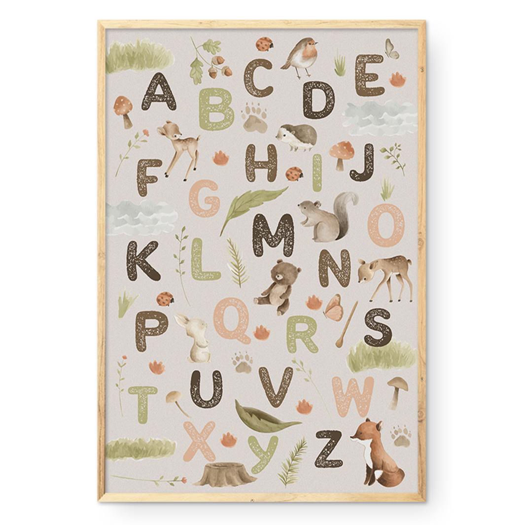 COMPOSITE FRAMED CANVAS 40X60 NATURE'S ALPHABET