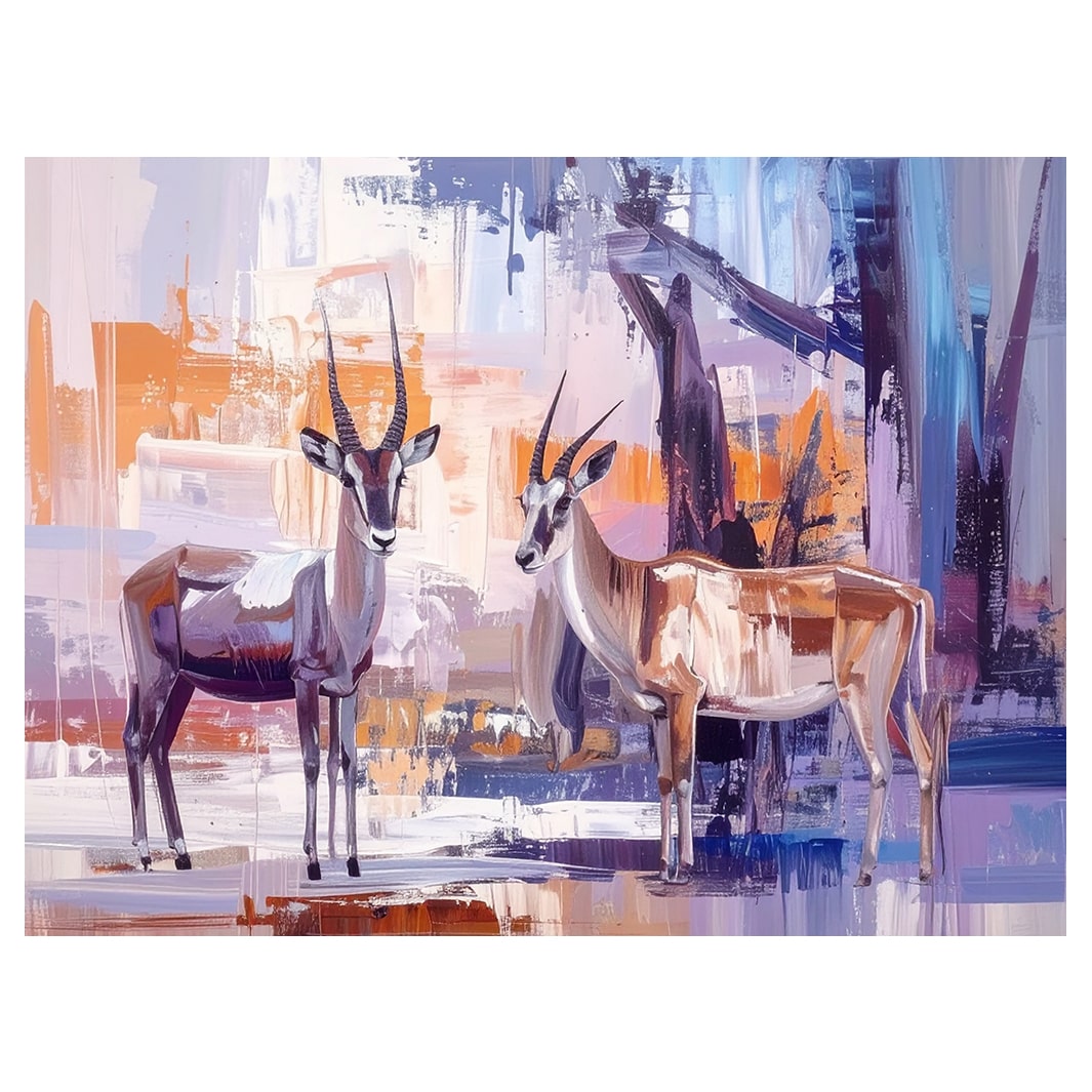 TWILIGHT BUCKS BLOCK MOUNT CANVAS