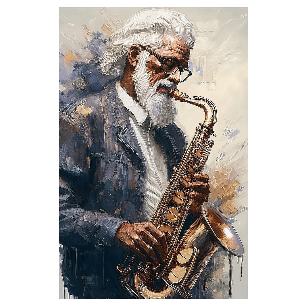 JAZZ MAN BLOCK MOUNT CANVAS
