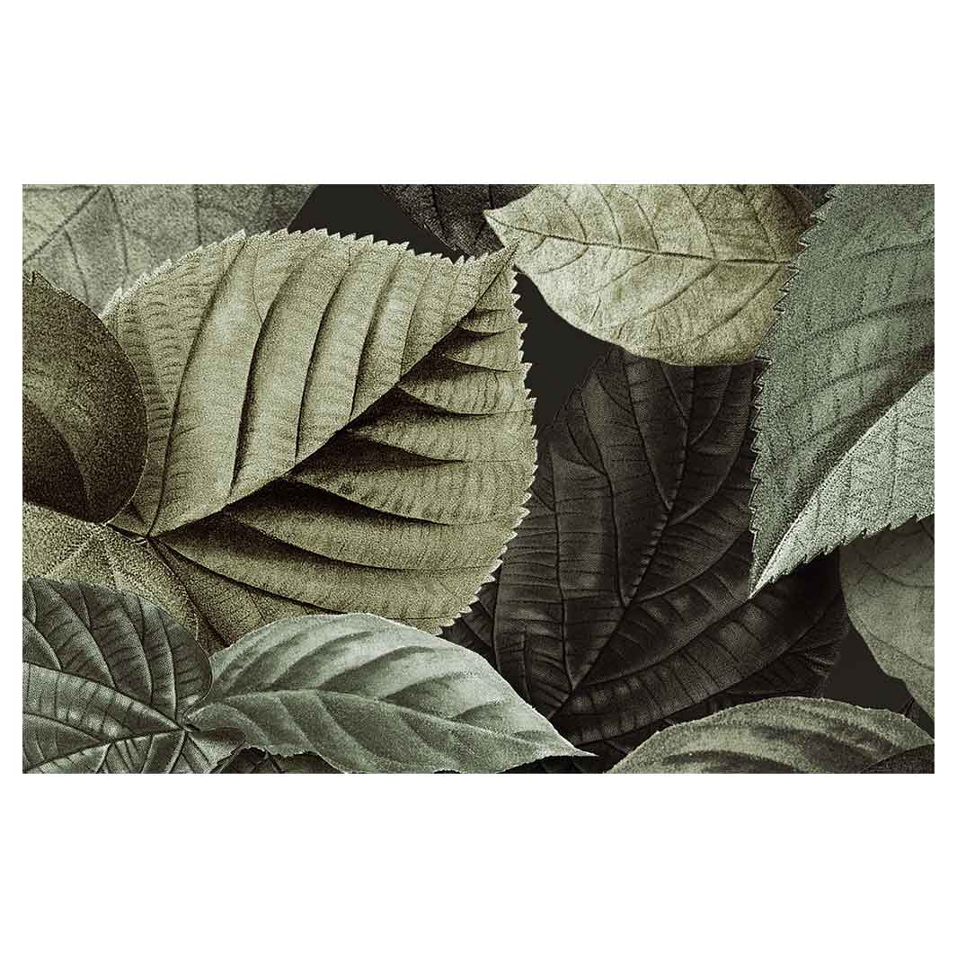 LEAVES GREEN MONOCHROMATIC LEAVES BATHMAT