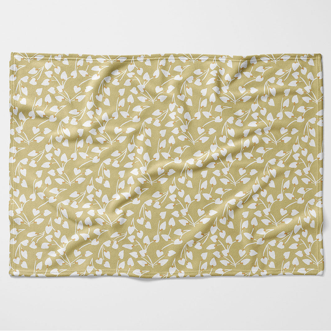 KIDS MEADOW LEAVES FLEECE BLANKET