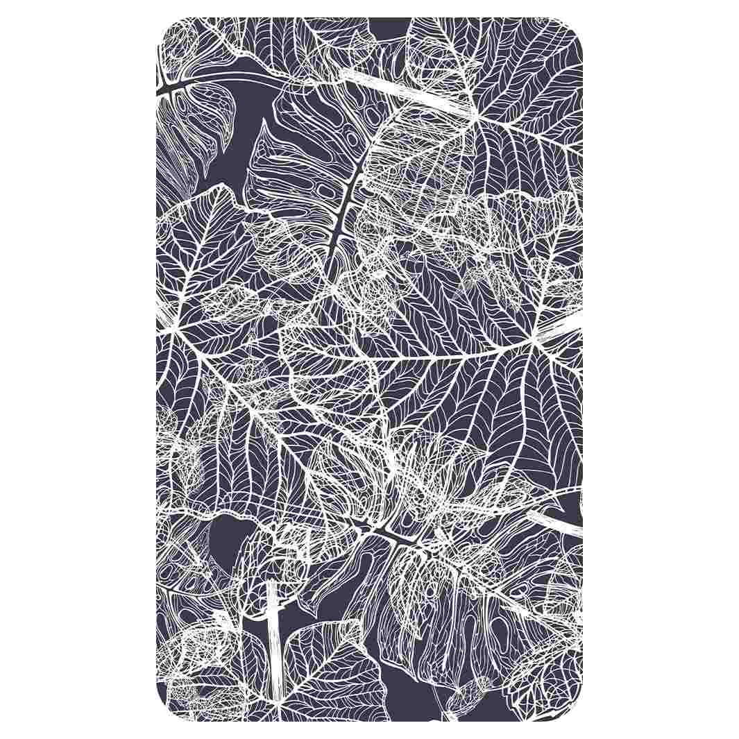 TROPICAL LINE ART ON NAVY KITCHEN TOWEL