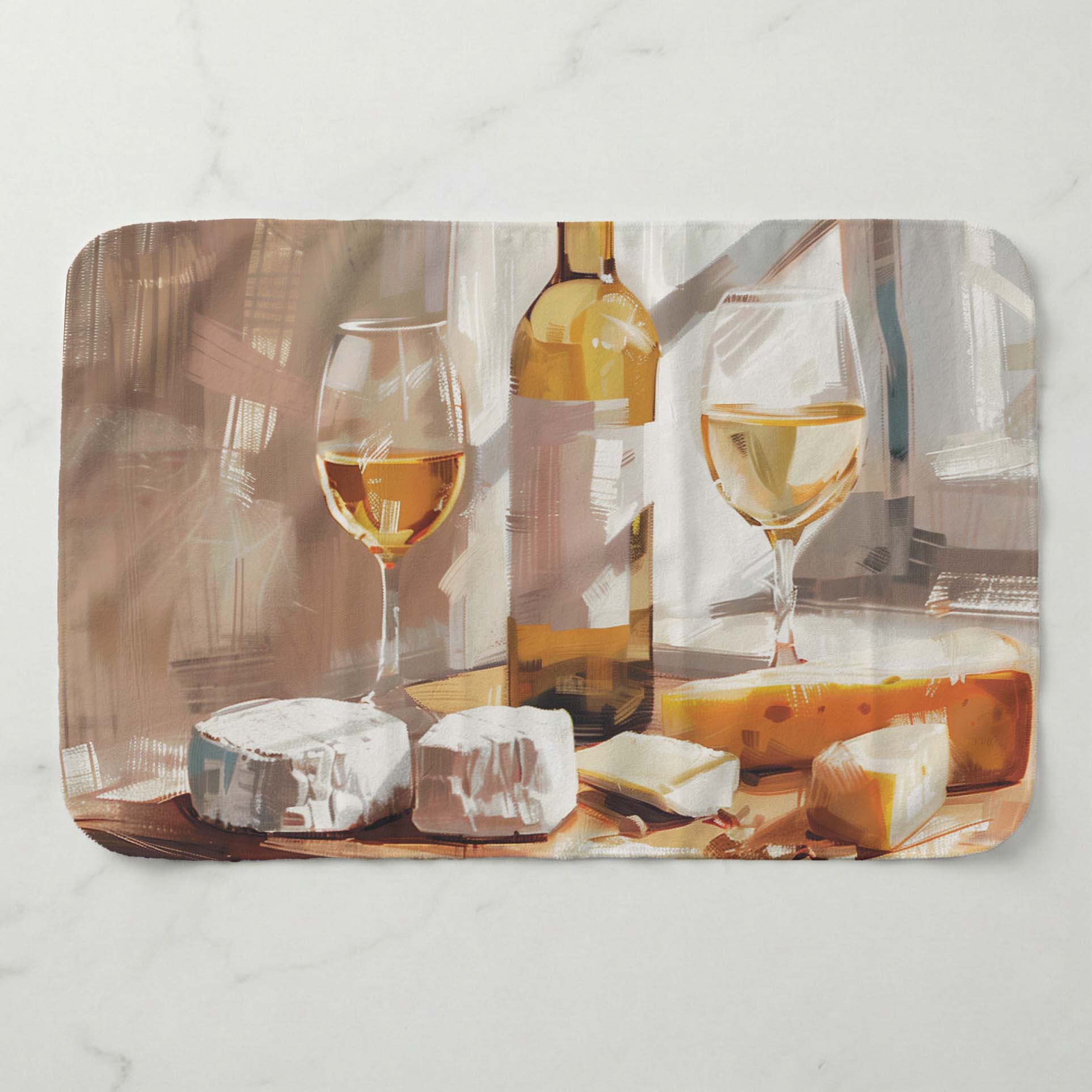CHEESE AND WINE KITCHEN TOWEL