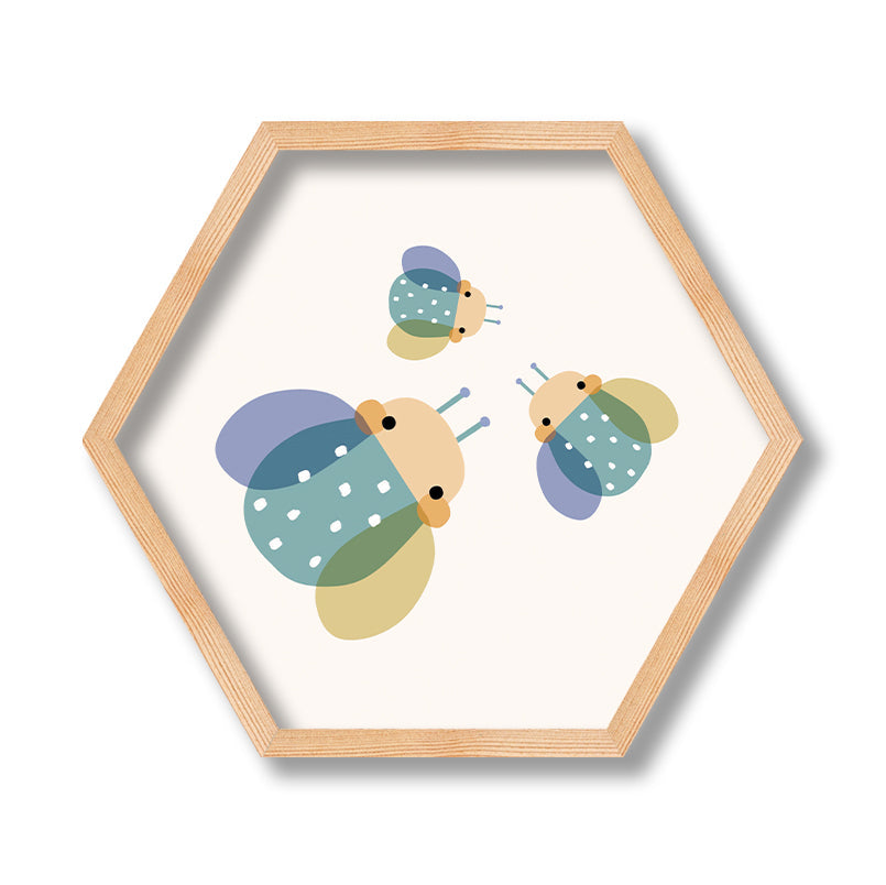 KIDS MEADOW BUG HEXAGON WALL ART