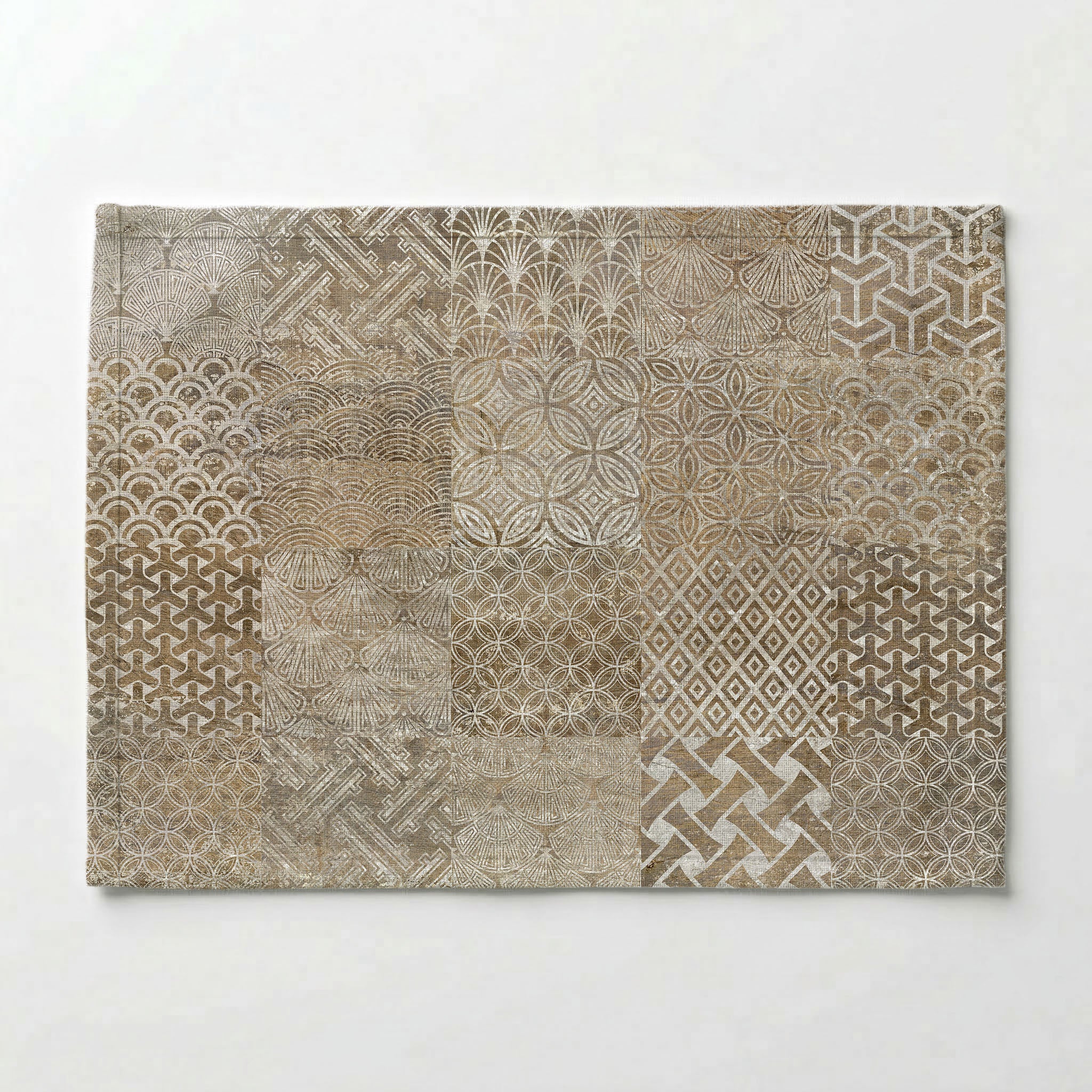 PATTERN BROWN MODERN TILE NATURAL PLACEMAT