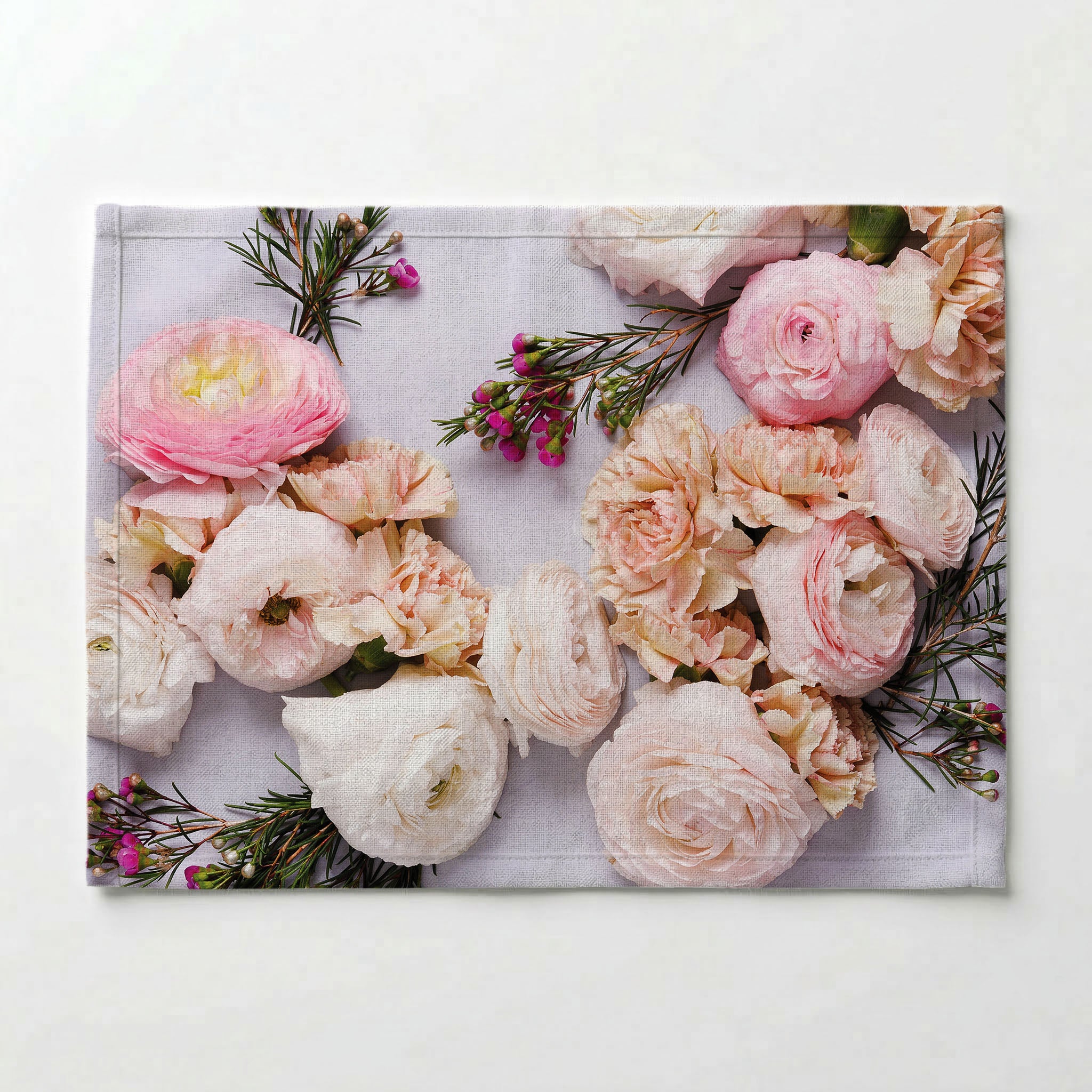 ROSE, PEONY, AND WAX FLOWER SPREAD PLACEMAT