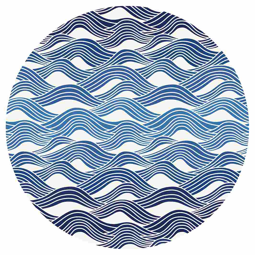 ROLLING WAVES ROUND RUG