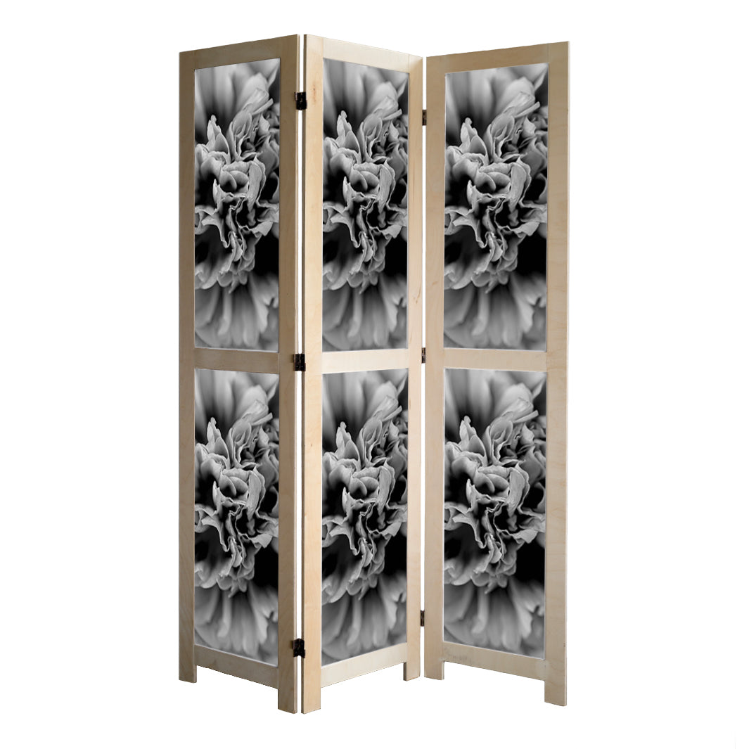 FLORAL BLACK AND WHITE PEONY ROOM DIVIDER