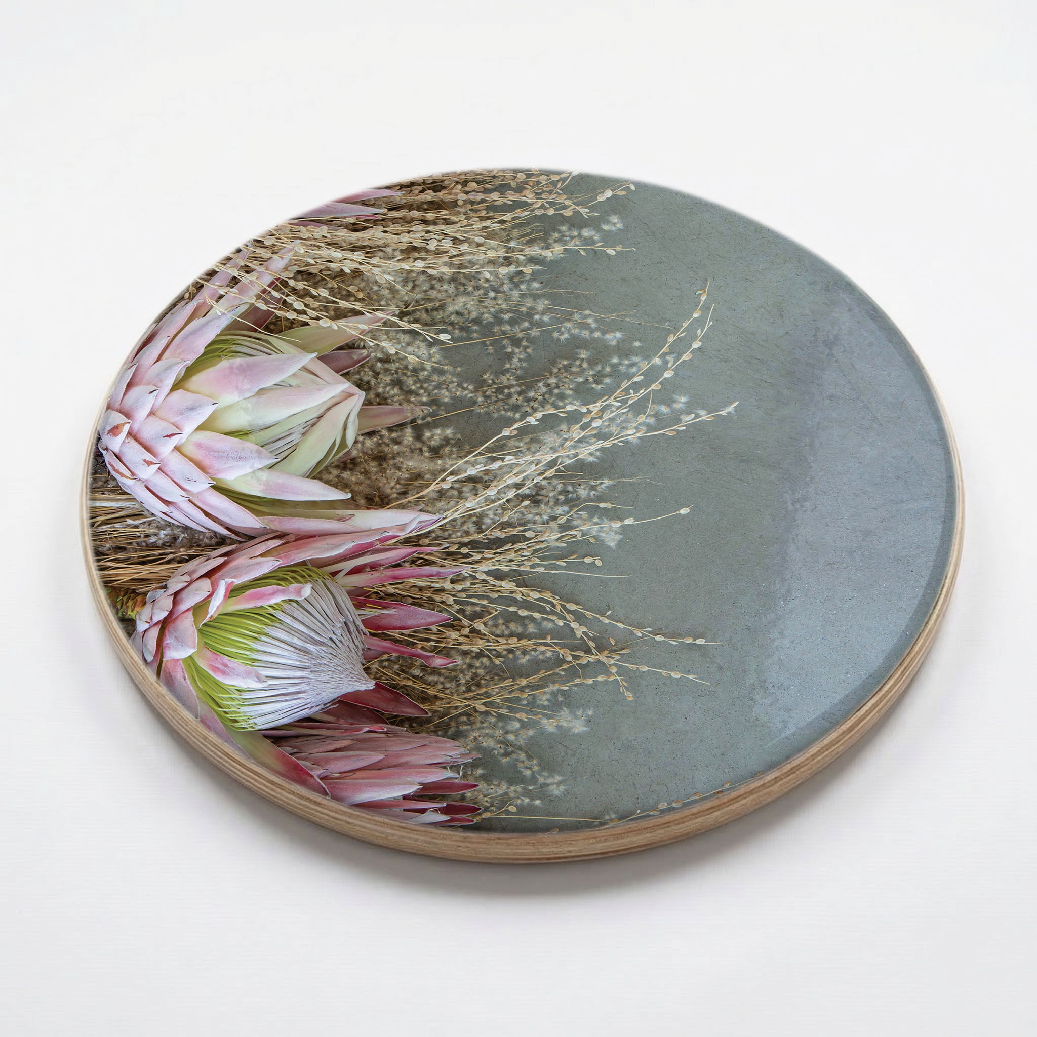 FLORAL DEEP PINK KING PROTEA CHEESEBOARD