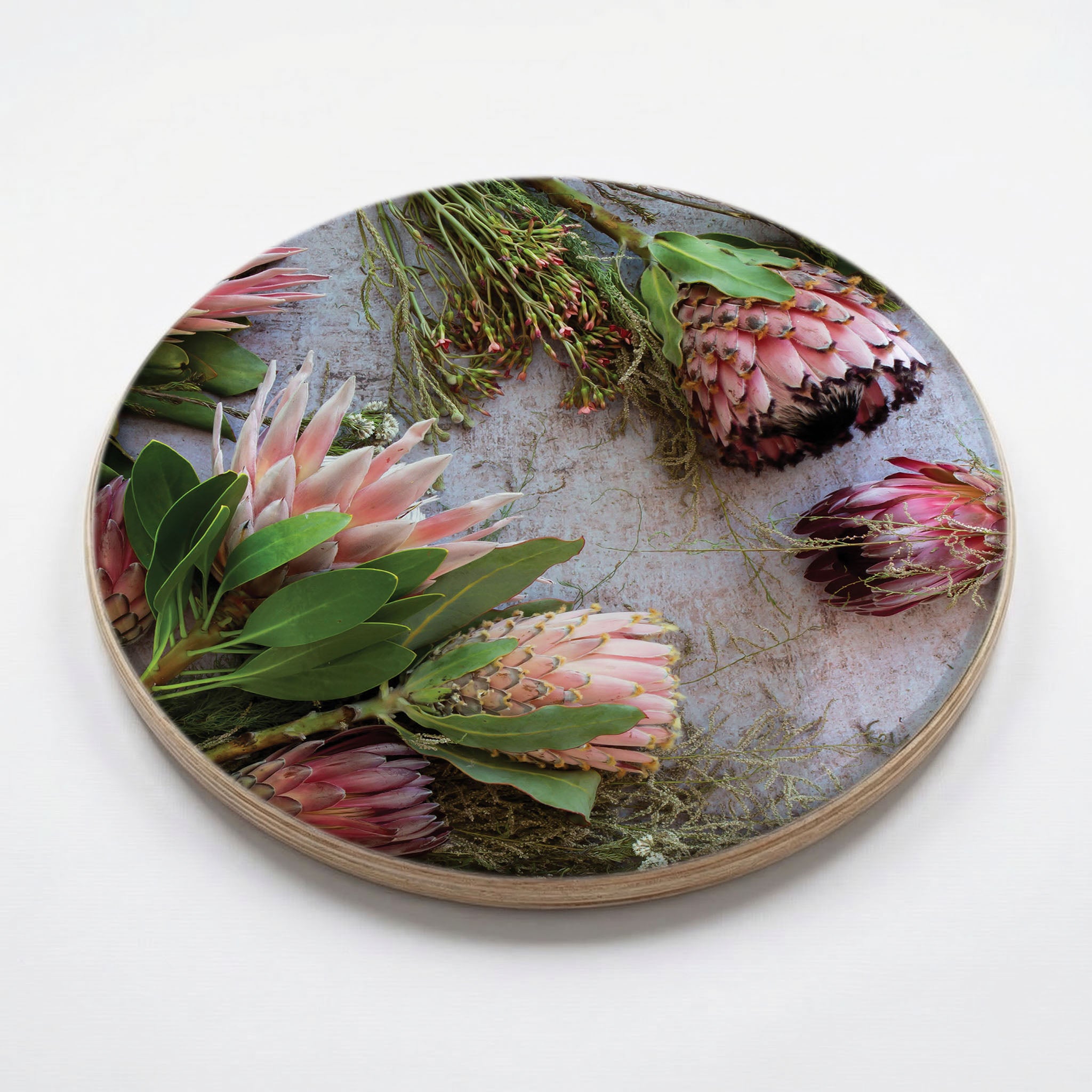 FLORAL PINK MIXED KING PROTEAS CHEESEBOARD