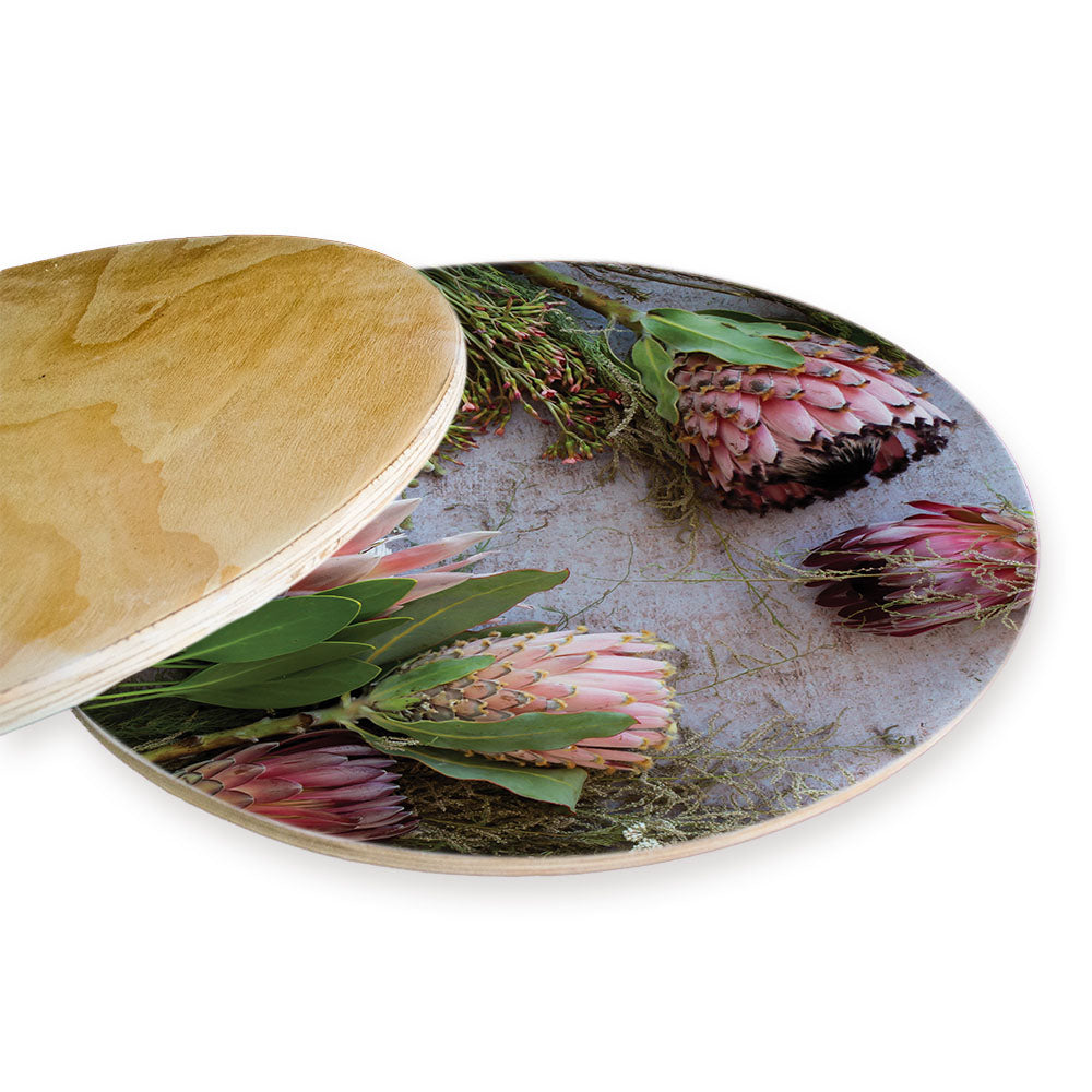 FLORAL PINK MIXED KING PROTEAS CHEESEBOARD
