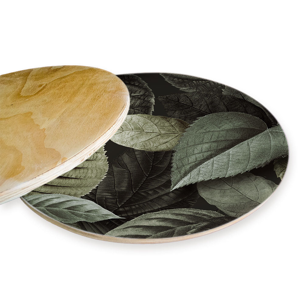 LEAVES GREEN MONOCHROMATIC LEAVES CHEESEBOARD