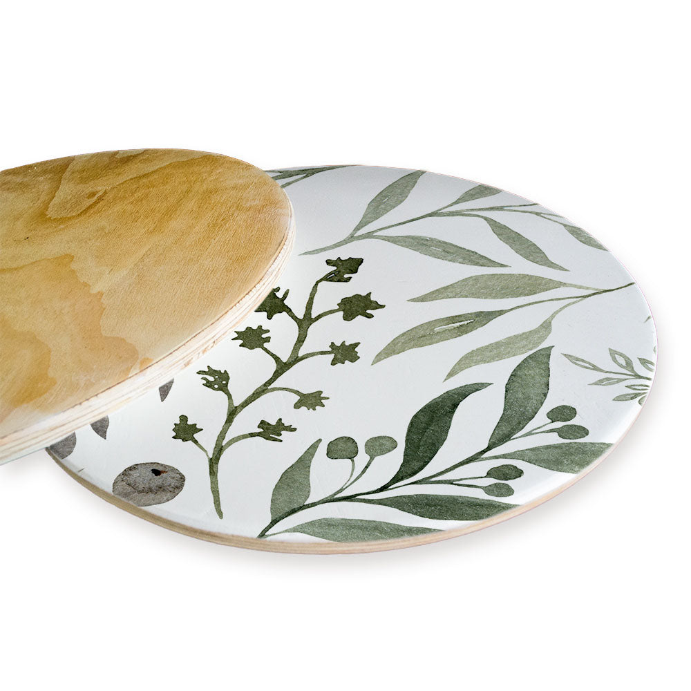 WATERCOLOUR GREEN LEAVES CHEESEBOARD