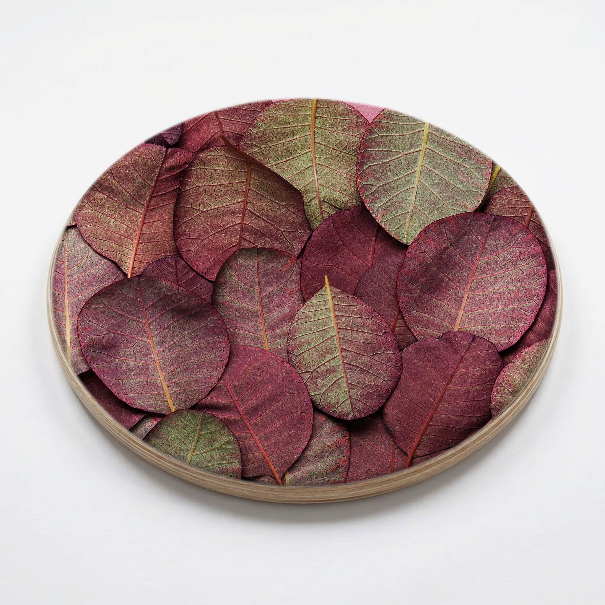 LEAF ARRANGEMENT DARK MAUVE AND GREEN CHEESEBOARD