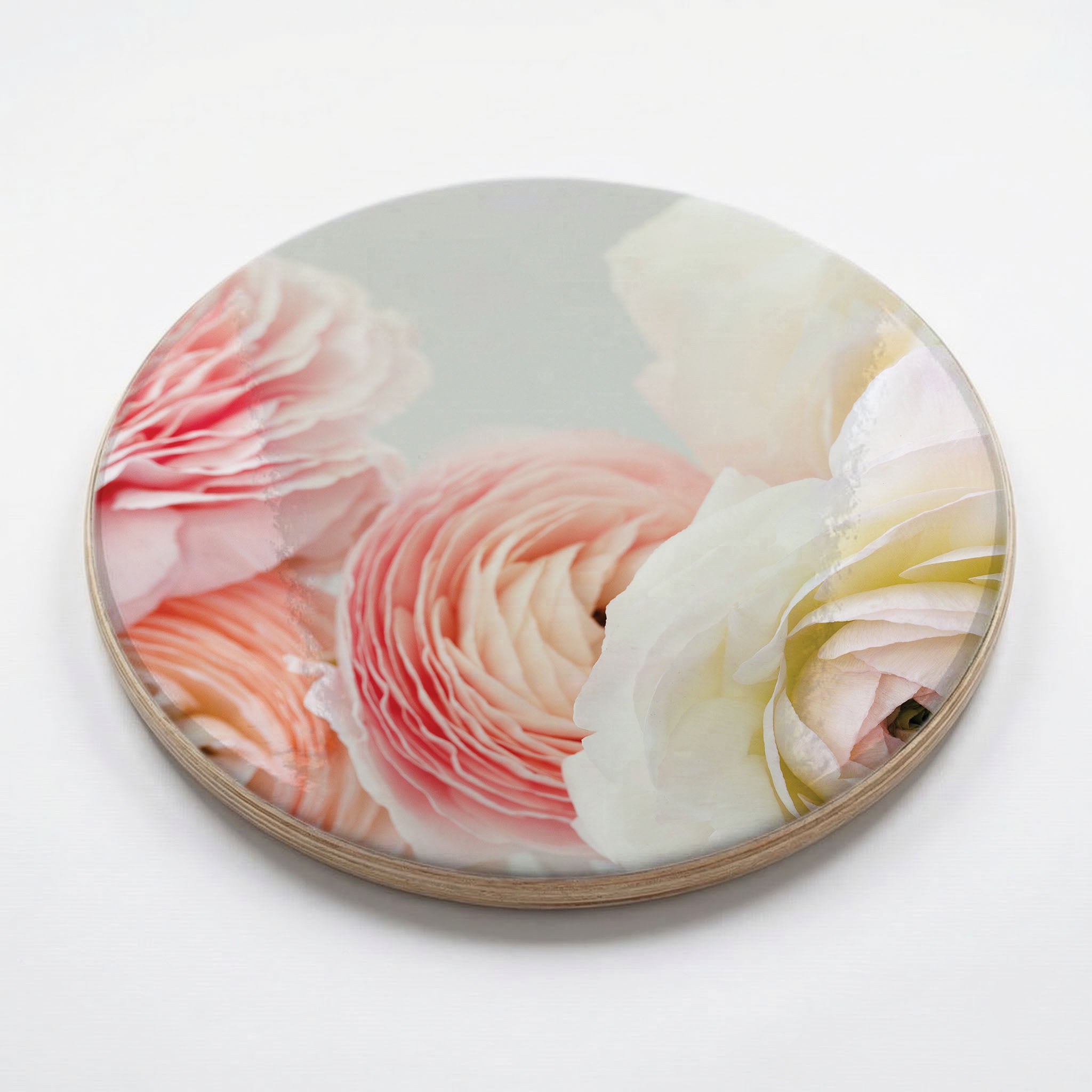 CLOSE-UP PINK AND WHITE PEONIES CHEESEBOARD