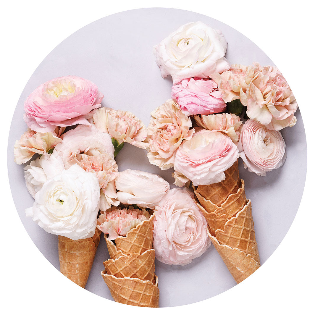 PEONIES AND WAFFLE CONES CHEESEBOARD
