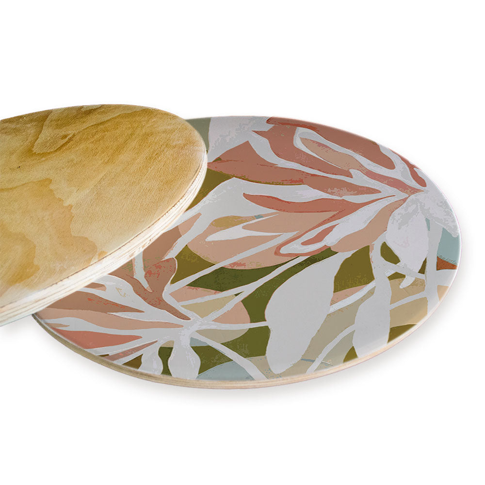 EARTH TONED ABSTRACT FLORAL CHEESEBOARD