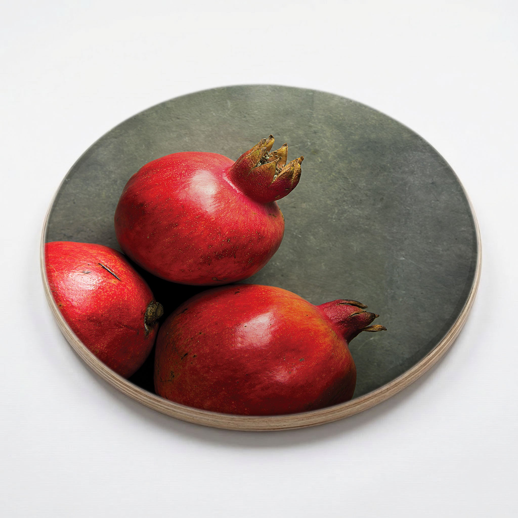 RED POMEGRANATE ON SLATE CHEESEBOARD