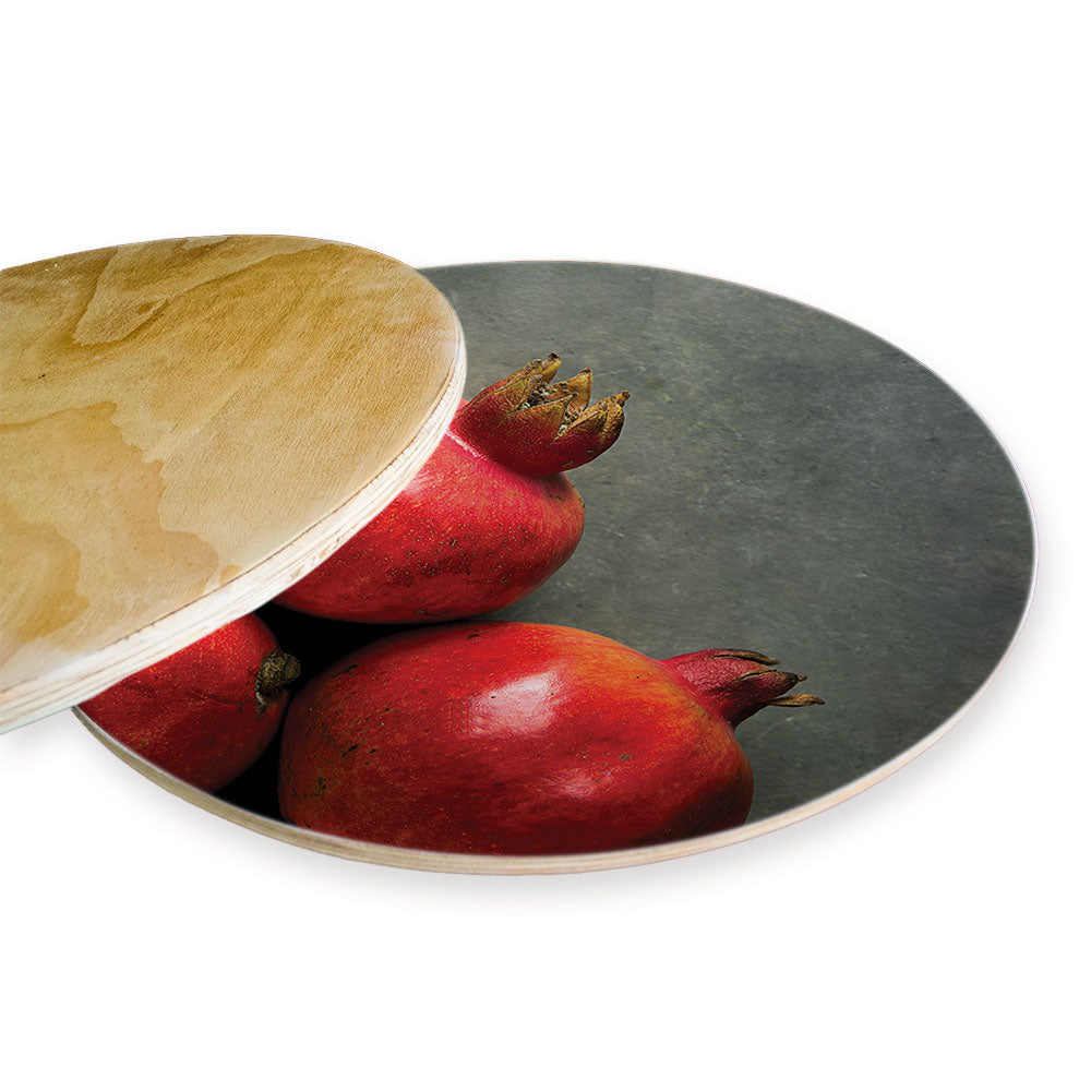 RED POMEGRANATE ON SLATE CHEESEBOARD