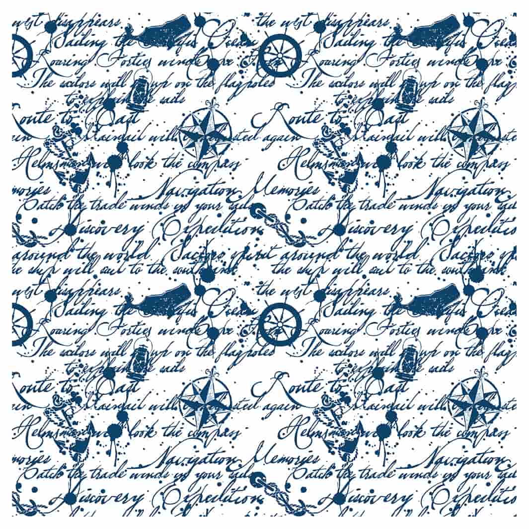 SAILOR'S SCRIPTS SQUARE SCATTER CUSHION