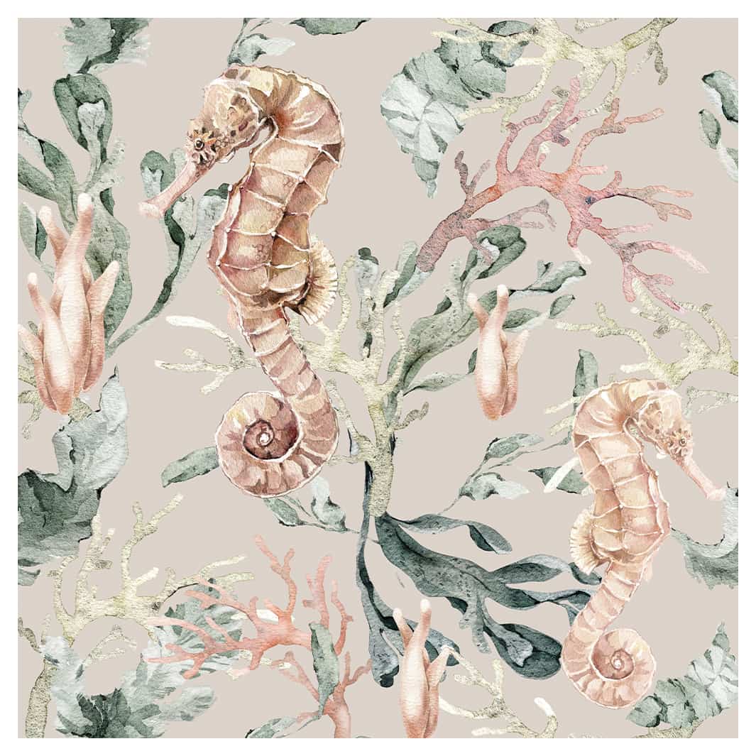 SEAHORSE SERENADE SQUARE SCATTER CUSHION