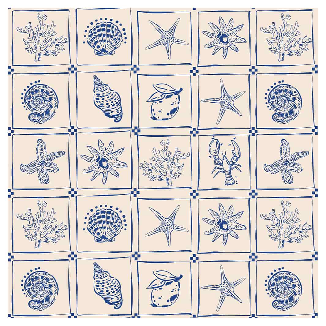 SEASHELL MOSAIC SQUARE SCATTER CUSHION
