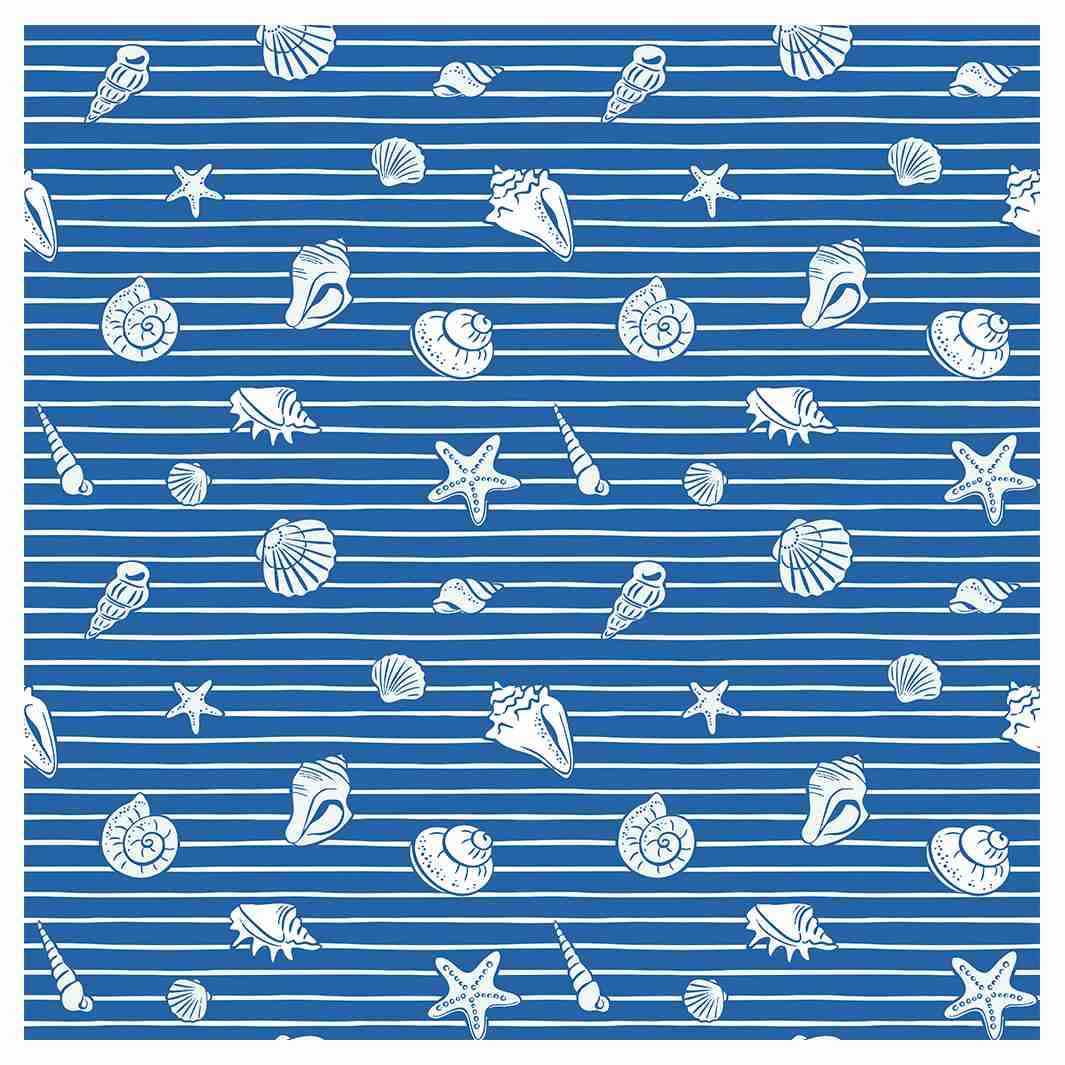 SEASHELL STRIPES SQUARE SCATTER CUSHION