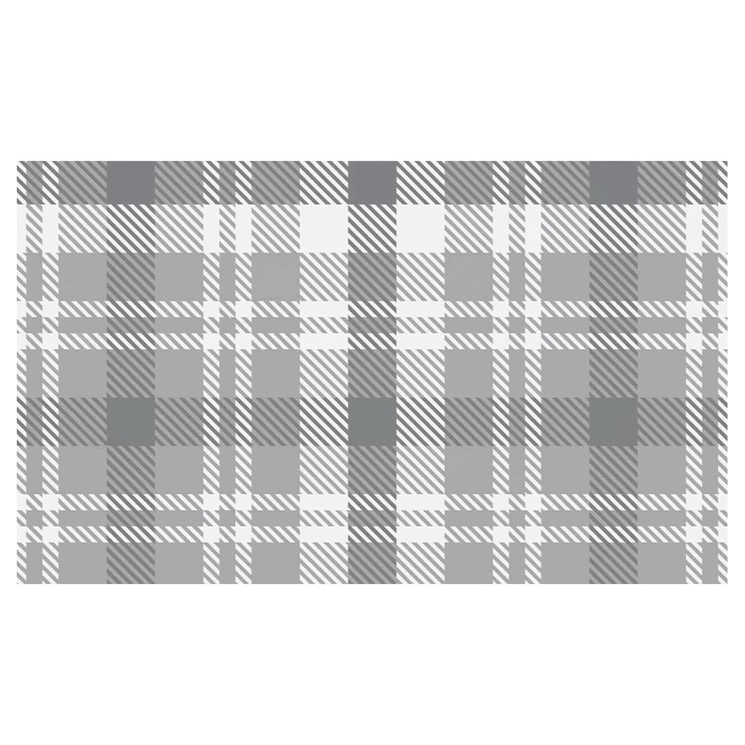 SLATE TARTAN RECTANGULAR SCATTER CUSHION