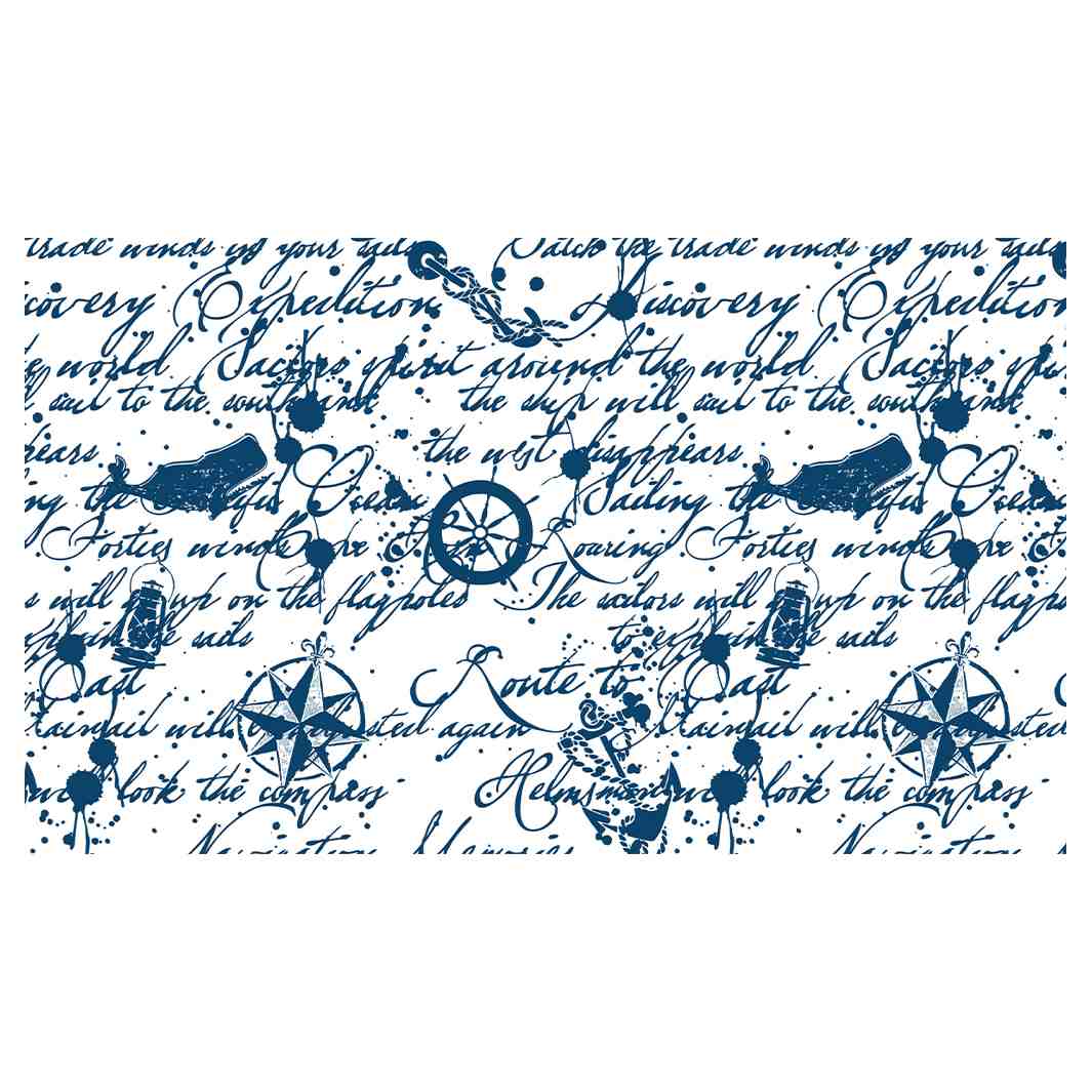 SAILOR'S SCRIPT RECTANGULAR SCATTER CUSHION