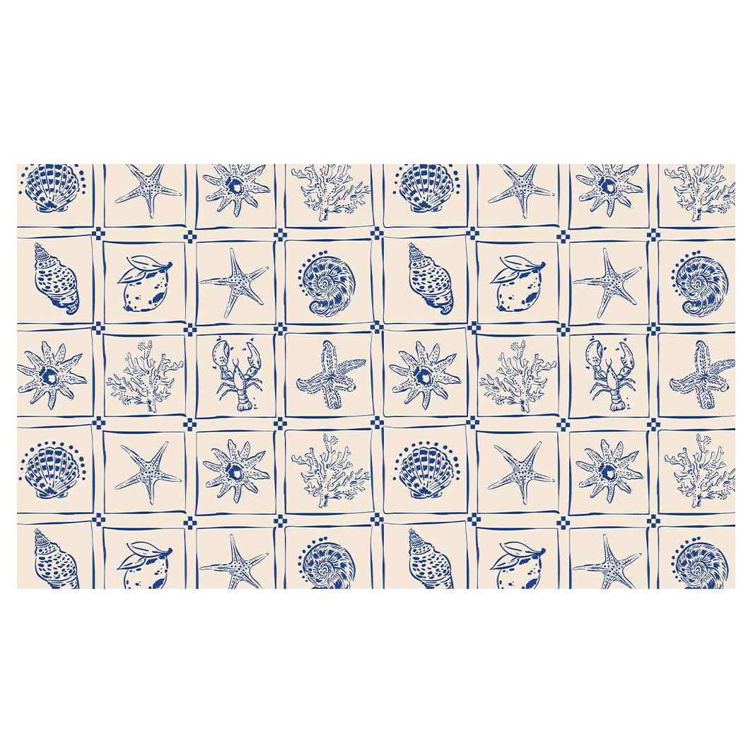SEASHELL MOSAIC RECTANGULAR SCATTER CUSHION