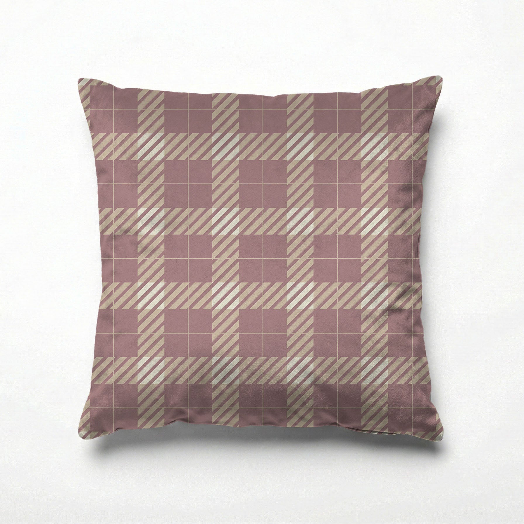 BLUSH PLAID SCATTER CUSHION