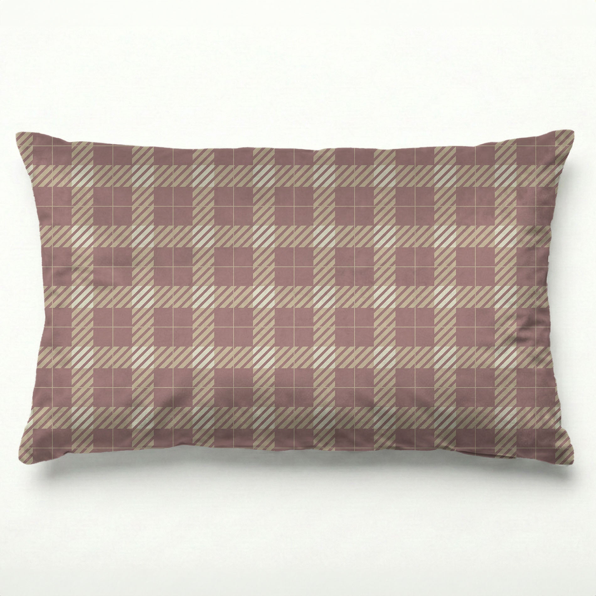 BLUSH PLAID SCATTER CUSHION