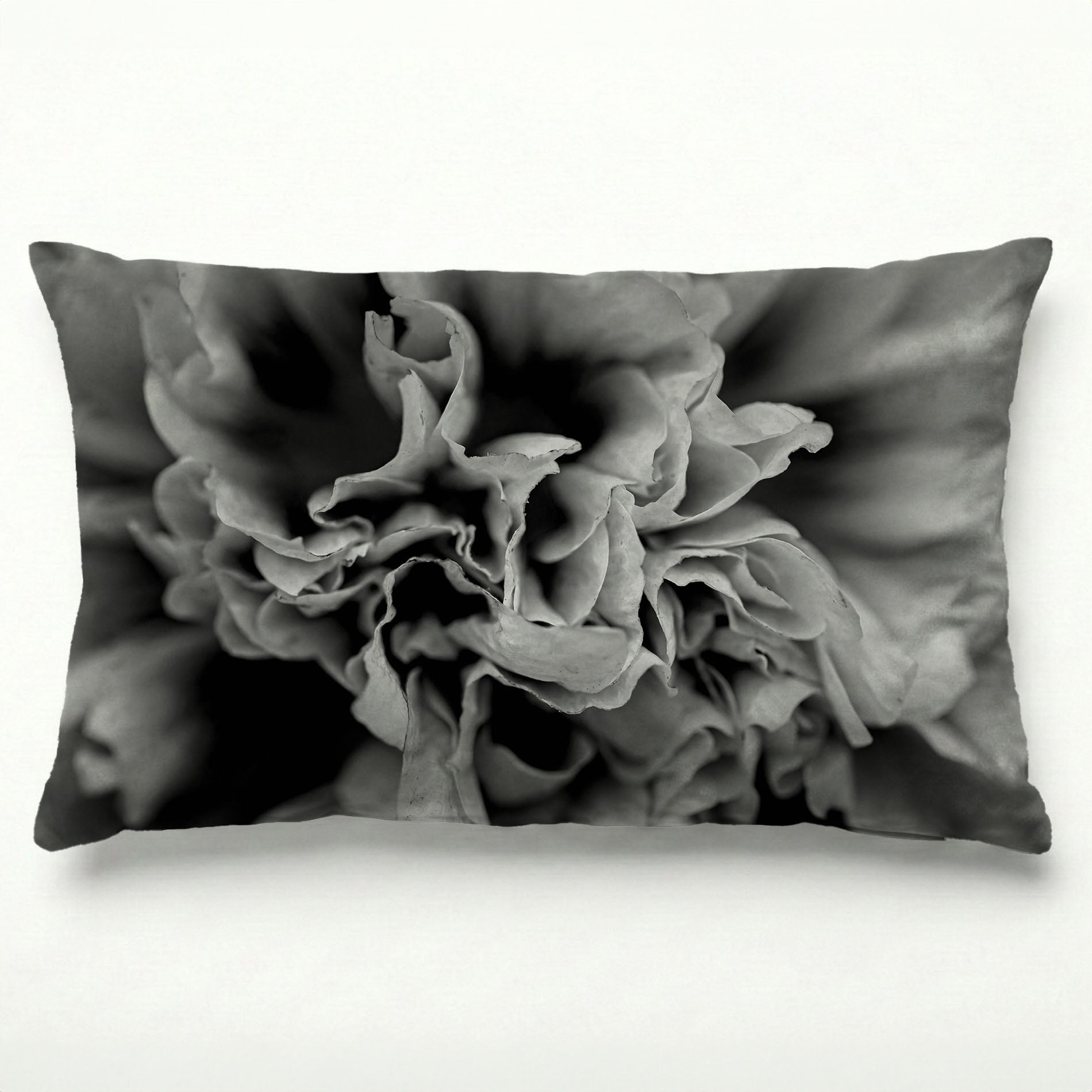 FLORAL BLACK AND WHITE PEONY SCATTER CUSHION