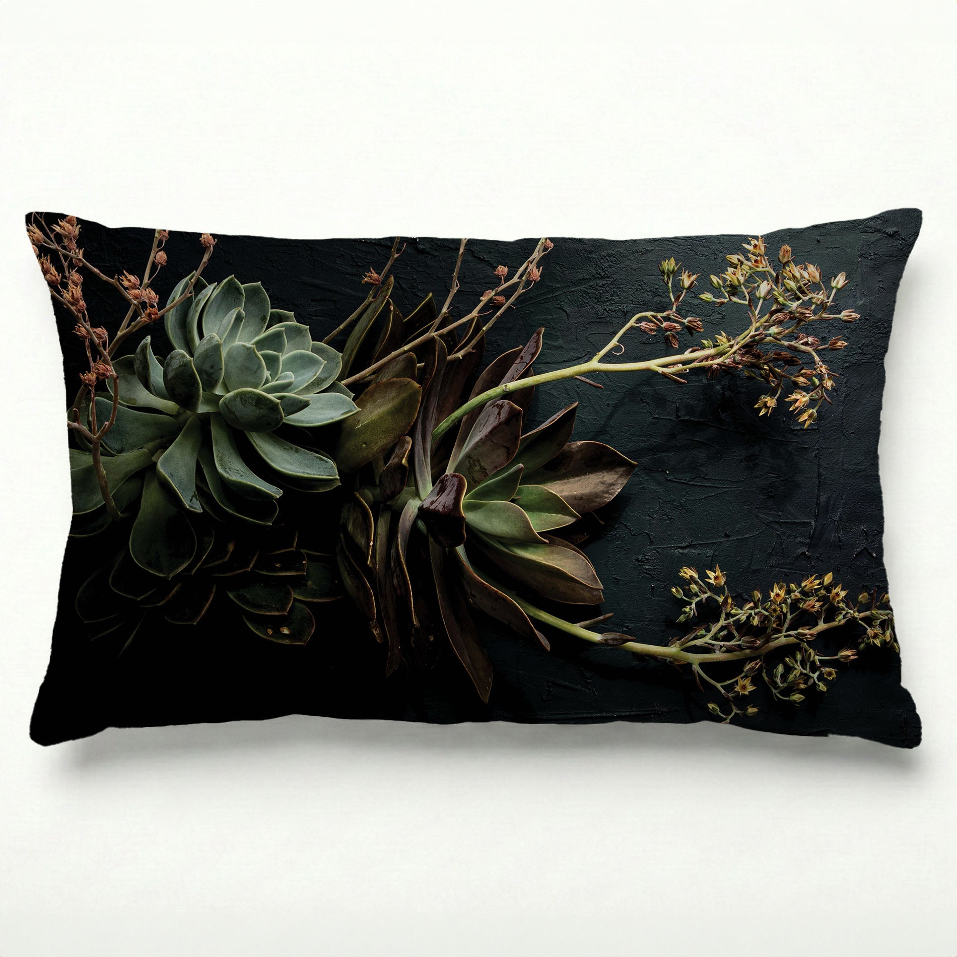 NATURAL GREEN ALOE BUSH WITH LEAVES SCATTER CUSHION
