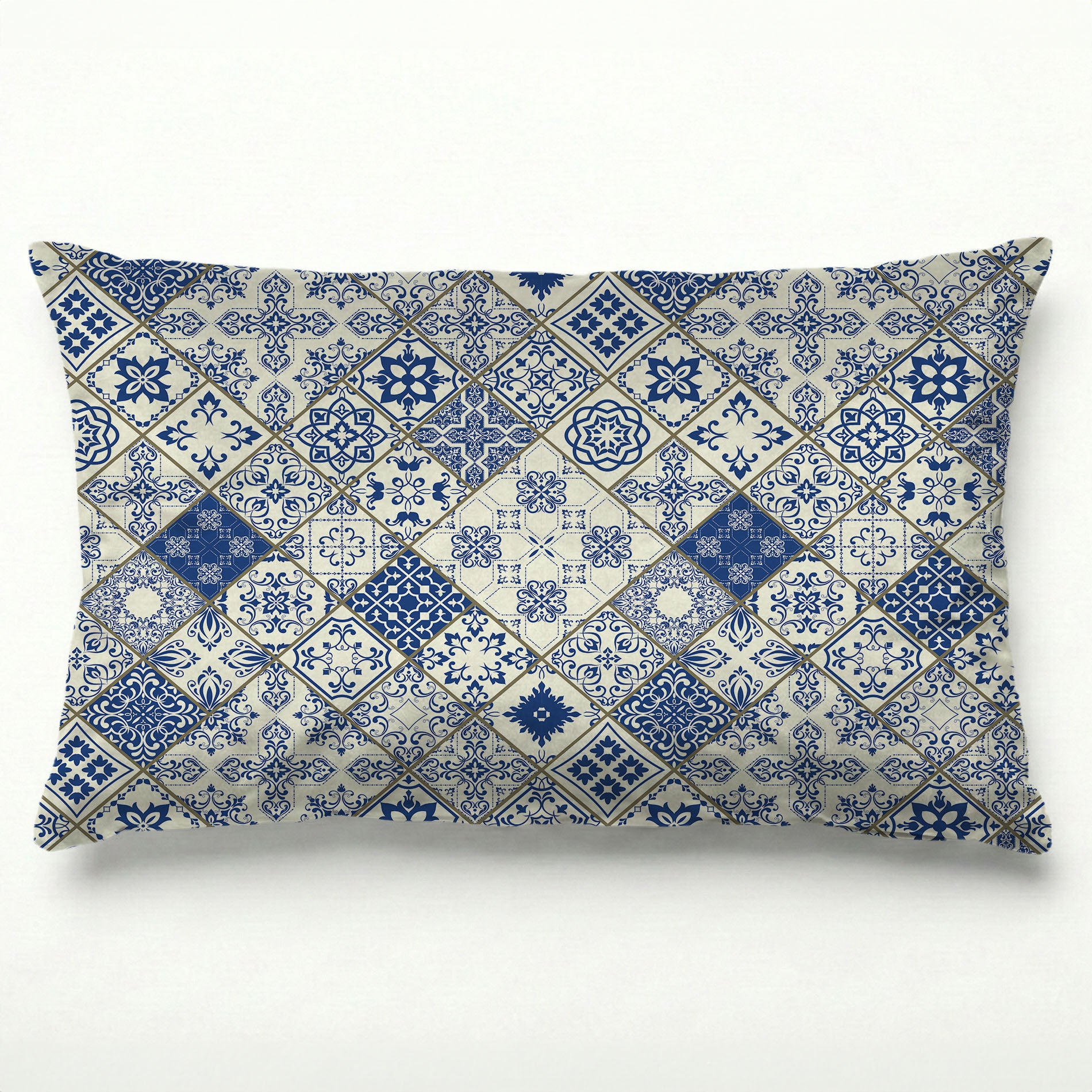PATTERN BLUE DIAMOND LISBON SCATTER CUSHION