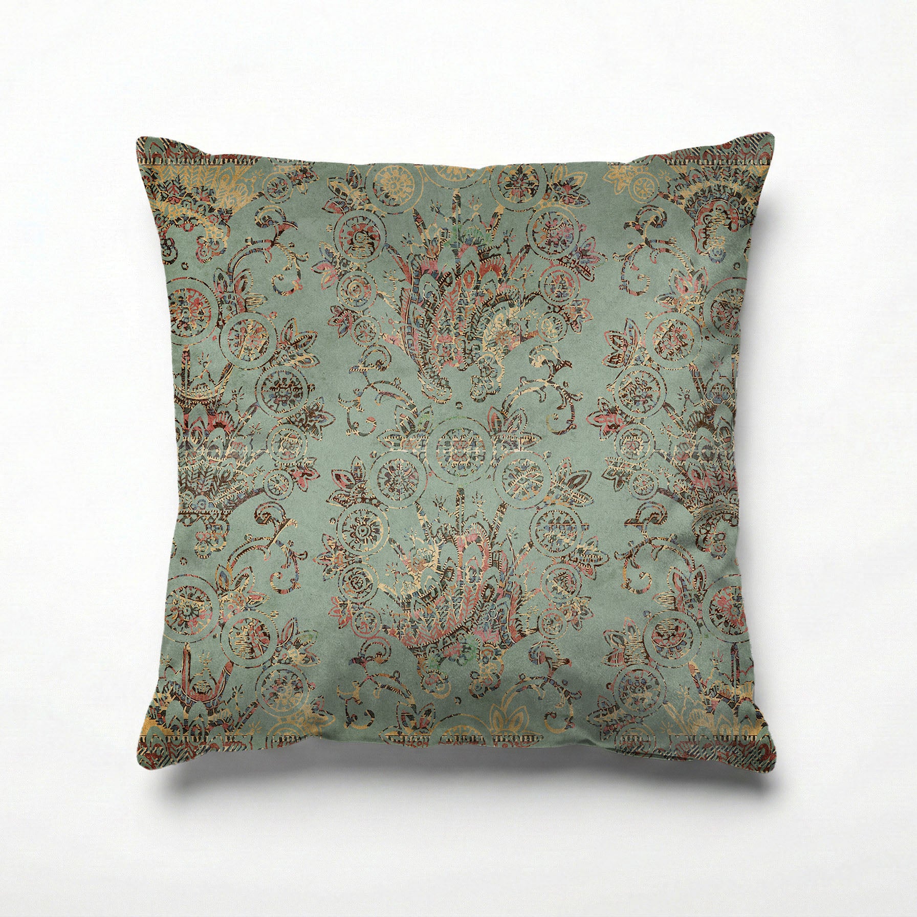 ANTIQUE PAISLEY LIGHT BLUE DESIGN SCATTER CUSHION