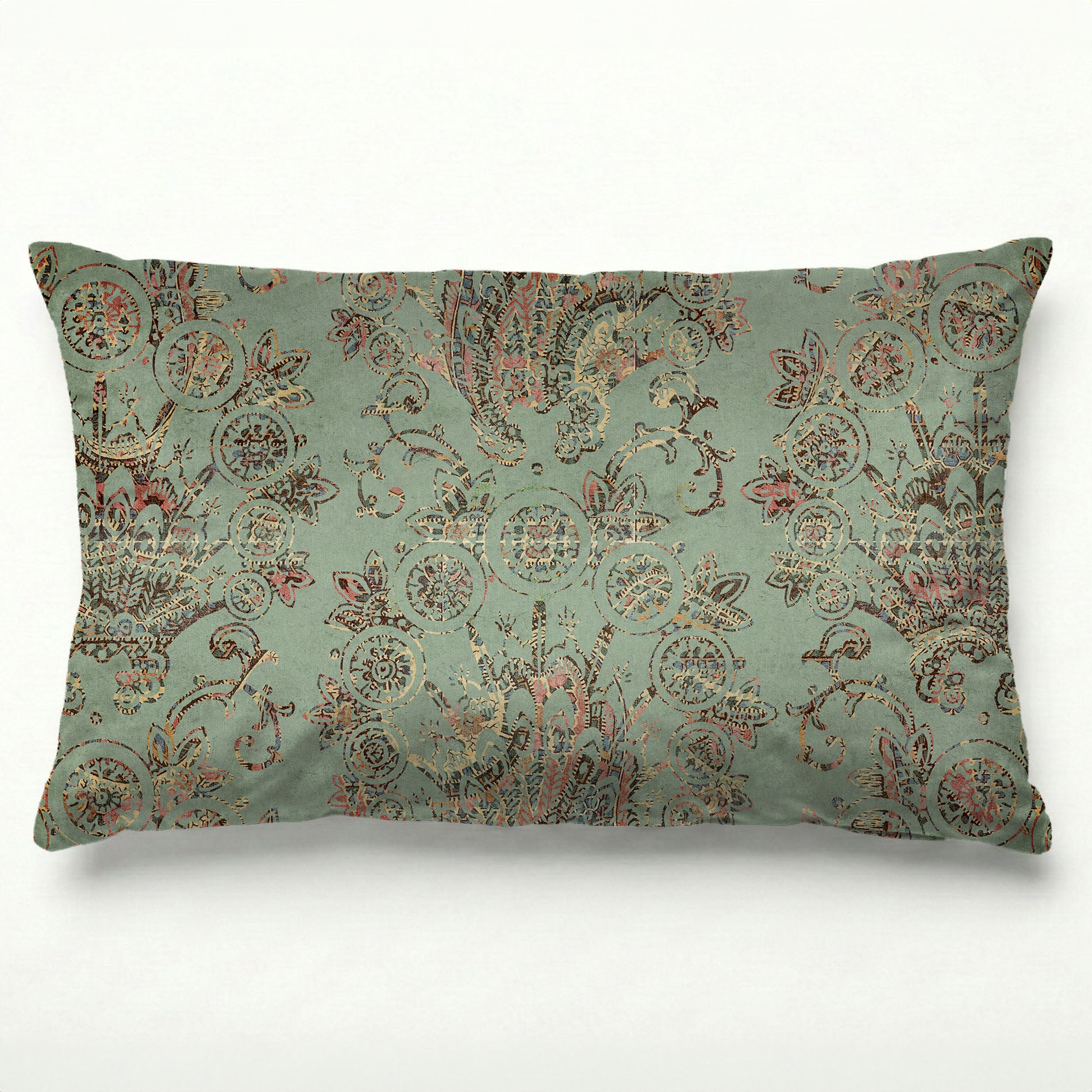 ANTIQUE PAISLEY LIGHT BLUE DESIGN SCATTER CUSHION