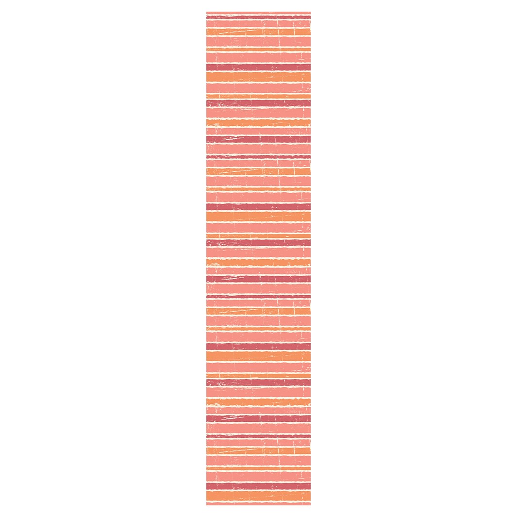 PINK AND ORANGE TEXTURED STRIPES TABLE RUNNER