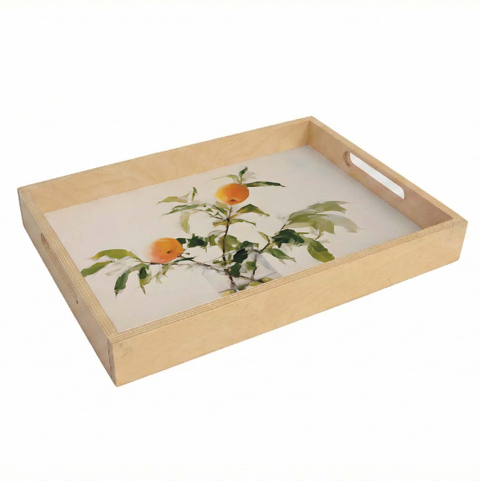ORANGE BRANCH TEA TRAY